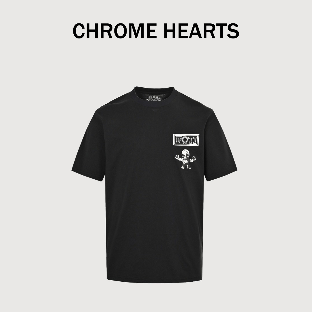 本地自取💰150
Chrome Hearts 克罗心 25ss黑彩九宫格印花短袖T恤

轻奢主义男女日常通勤穿搭必备单品正确版本欢迎对比详细特征
·280克100%纯棉双纱汗布面料
·同缸定染特种加粗32支双股1x1螺纹
·双针车线跨缝工艺
·原版主唛水洗吊牌
颜色：黑色 白色
尺码：XS-L