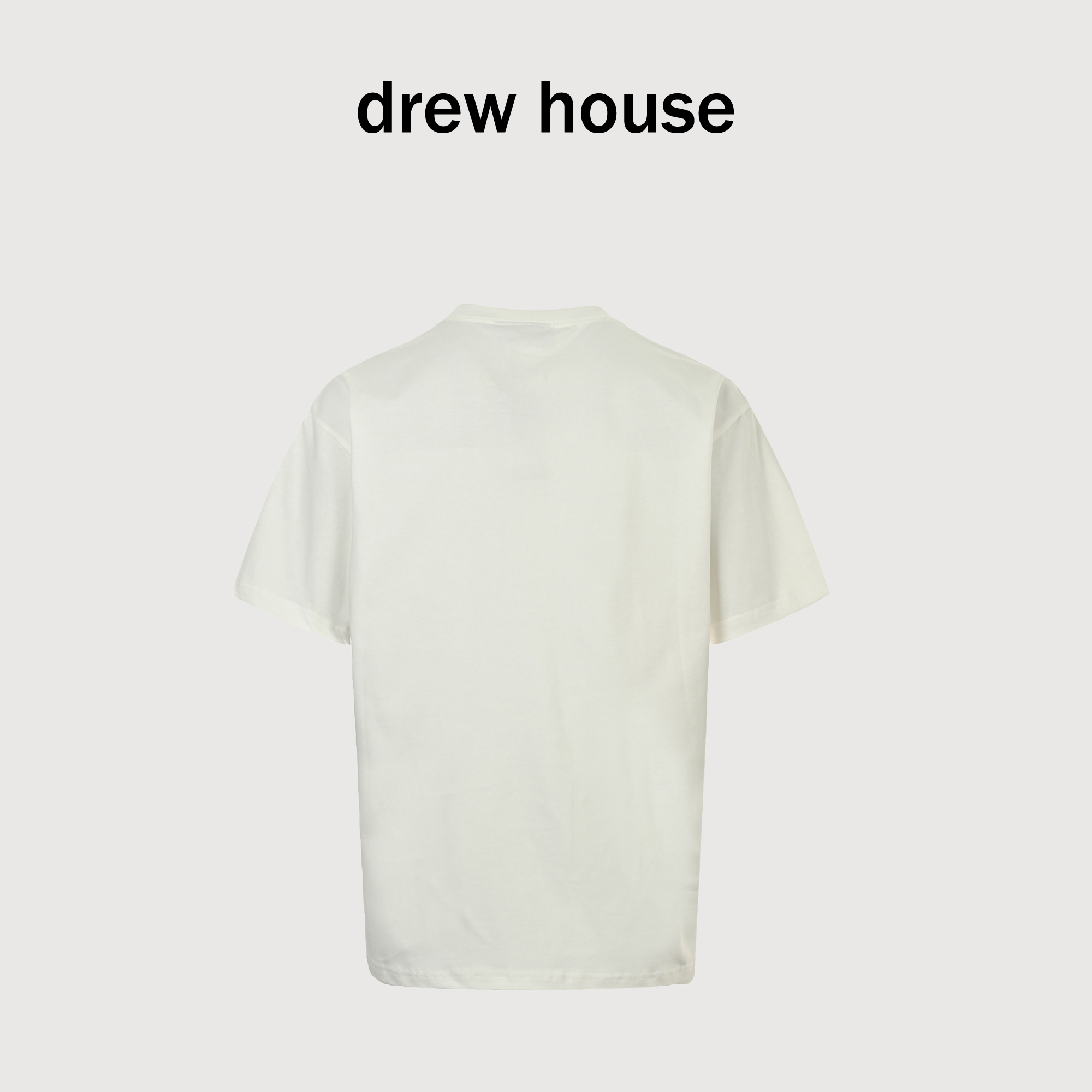 Drew House 笑脸刺绣字母Logo男女同款宽松短袖T恤黑色 白色