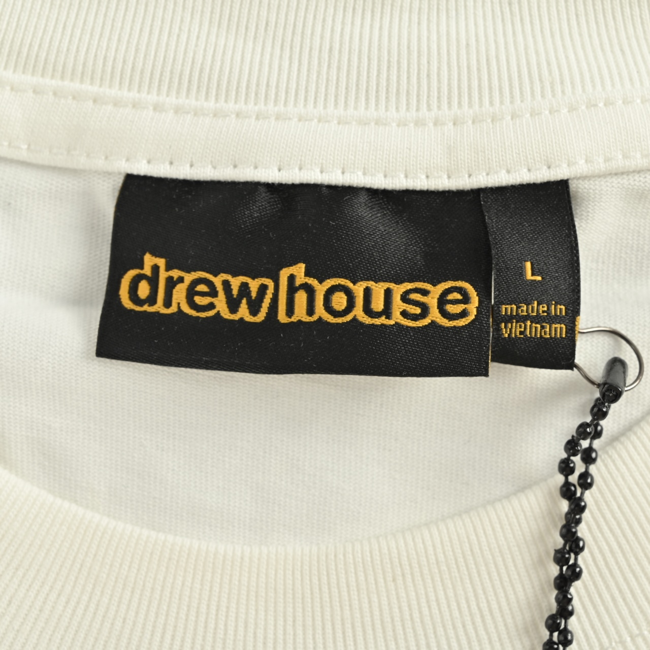 Drew House 笑脸刺绣字母Logo男女同款宽松短袖T恤黑色 白色