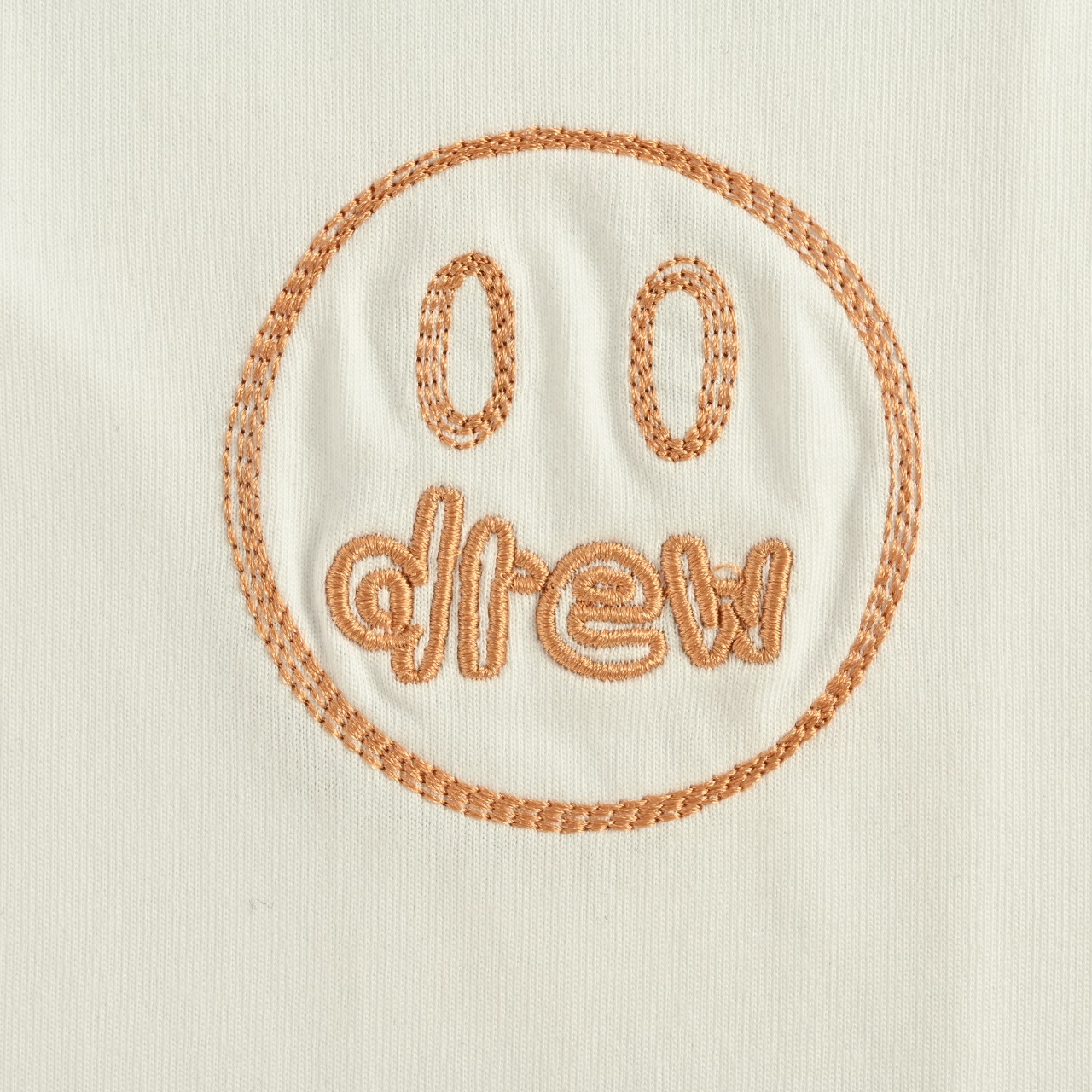 Drew House 笑脸刺绣字母Logo男女同款宽松短袖T恤黑色 白色