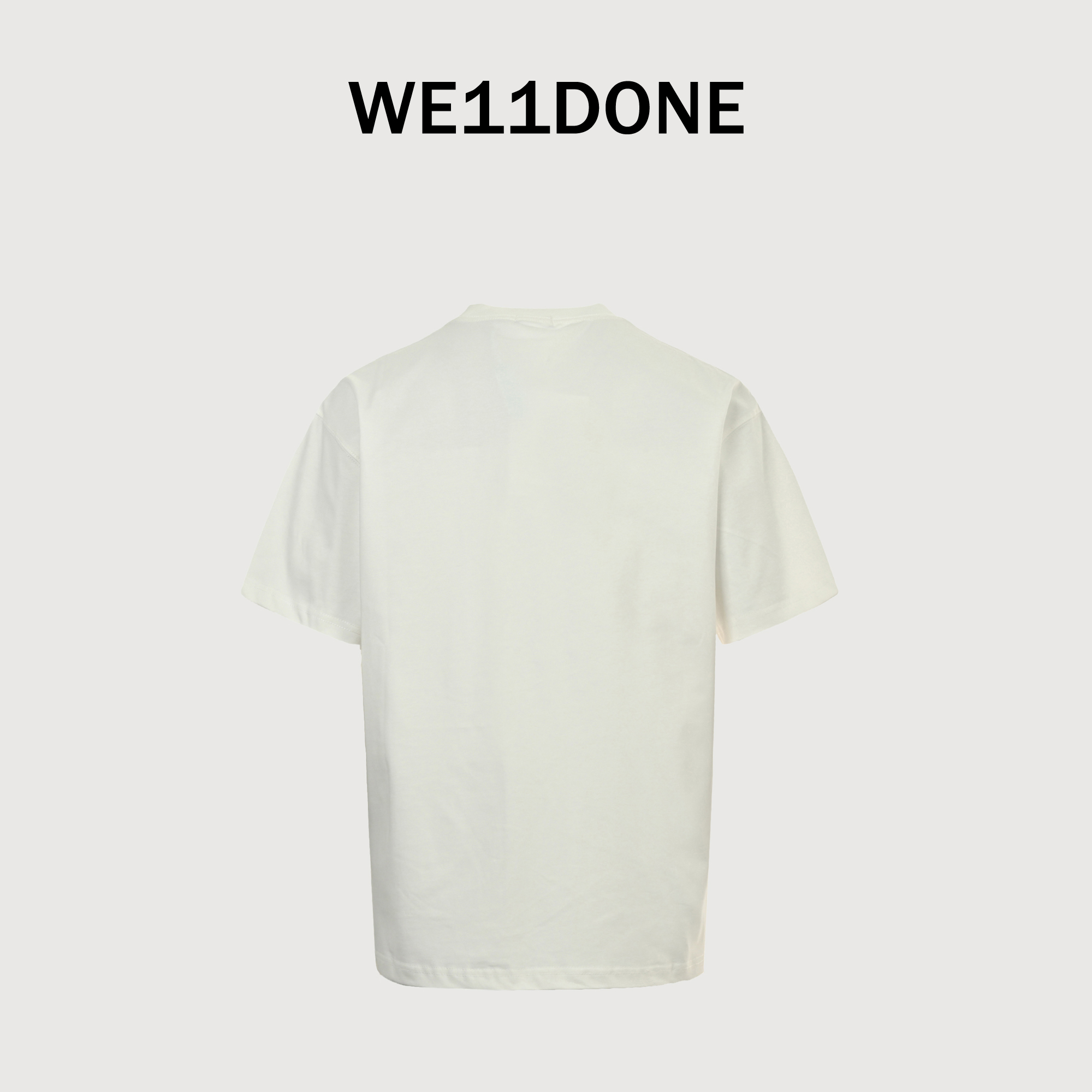 WE11DONE线上数据款破损字母印花男女同款 短袖T恤