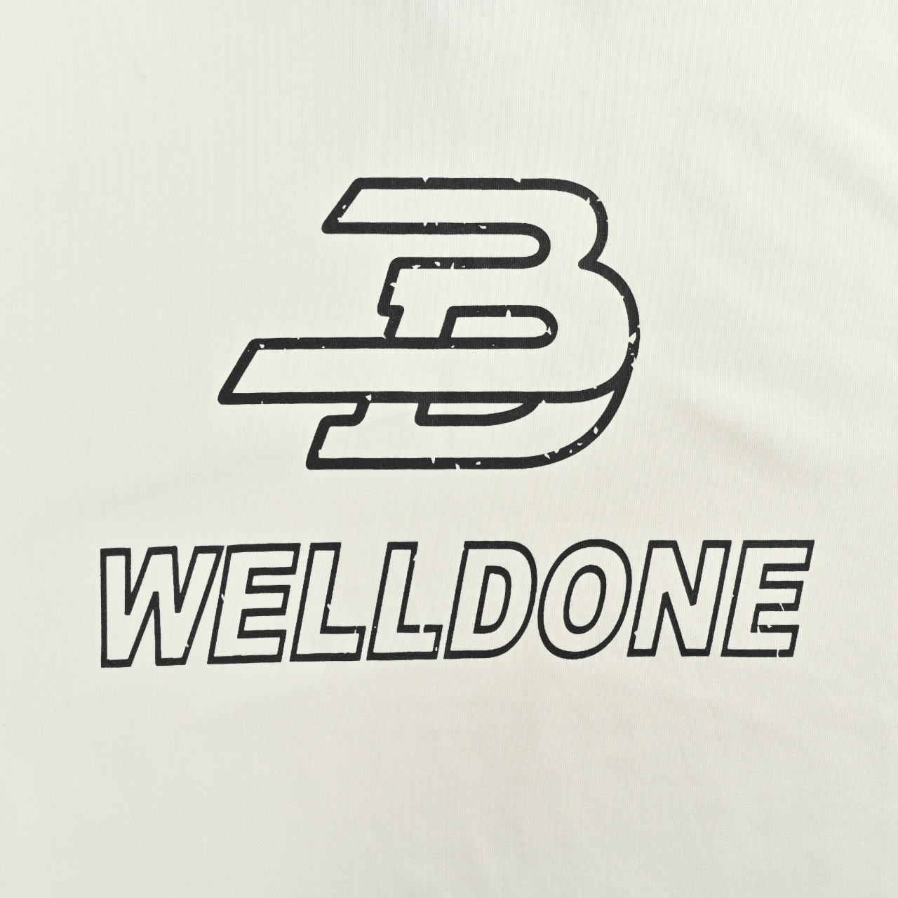 WE11DONE线上数据款破损字母印花男女同款 短袖T恤