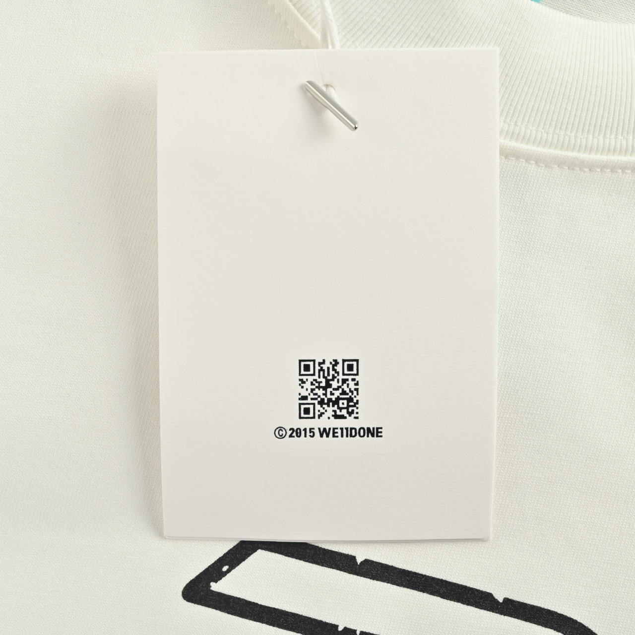 WE11DONE线上数据款破损字母印花男女同款 短袖T恤