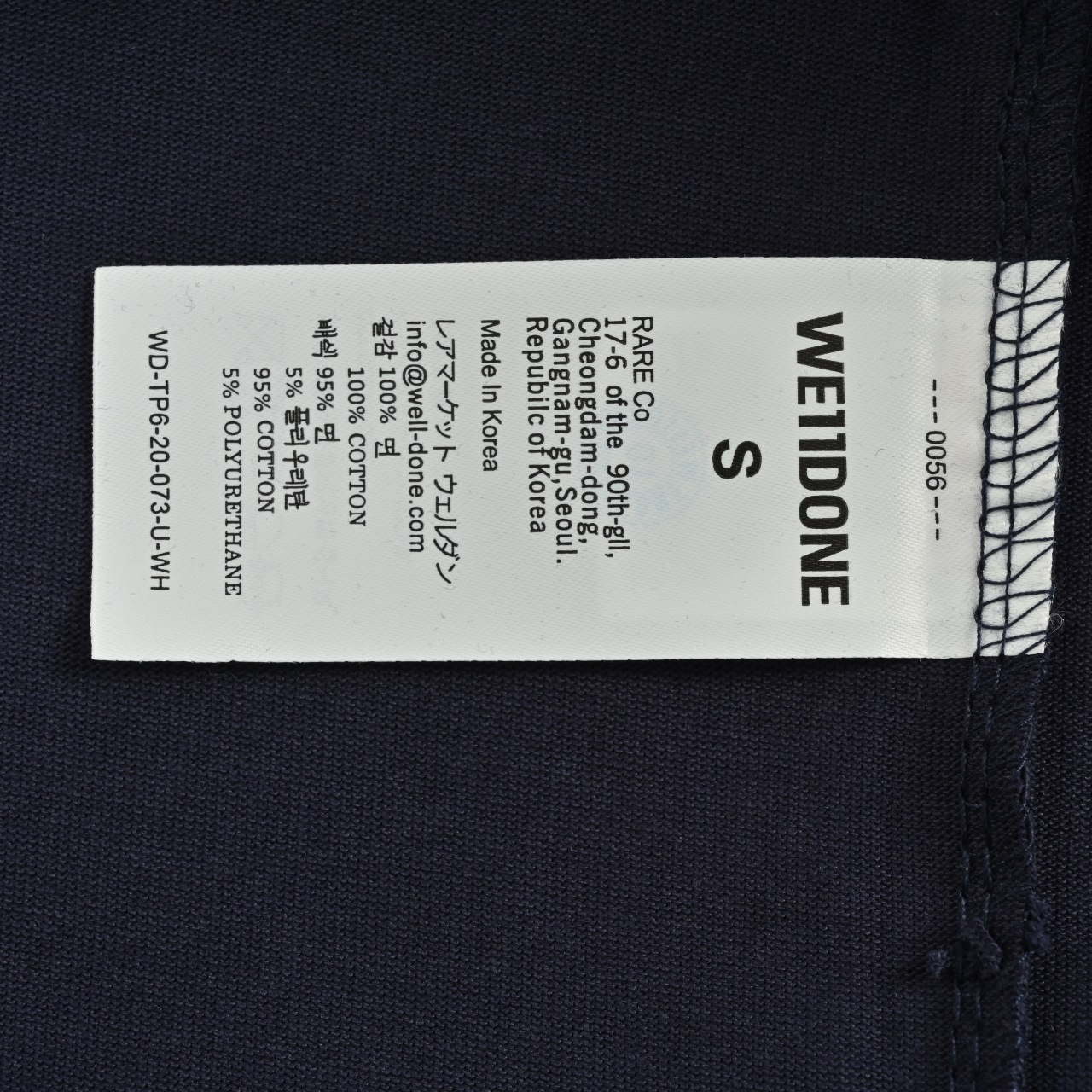 We11 done夏季新款三标LOGO字母刺绣 短袖T恤藏蓝 白色-Chinese UA Cheap High Quatity Brand Clothes Bags handbags Sneakers wholesale wholesaler seller from China Factory suppliers Fashion Clothing Shoes best Quality Beautiful Price We11 done夏季新款三标LOGO字母刺绣 短袖T恤藏蓝 白色