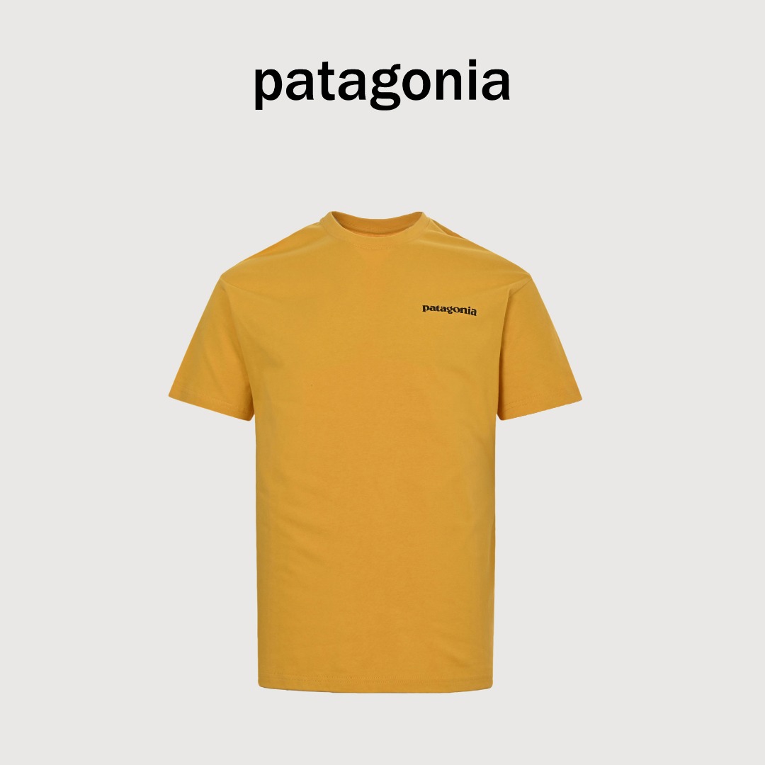 Patagonia/巴塔哥尼亚 经典logo印花短袖 Patagonia 巴塔哥尼亚P-6Logo Responsibili Logo印花短 Patagonia最经典的LOGO T系列 日系情侣绝配 好看百搭不贵 ins潮人纷纷秀出自己的背影山脉图案 优选230g柔肤棉 整肩拷边包条工艺 单单这一点细节就足以battle所有