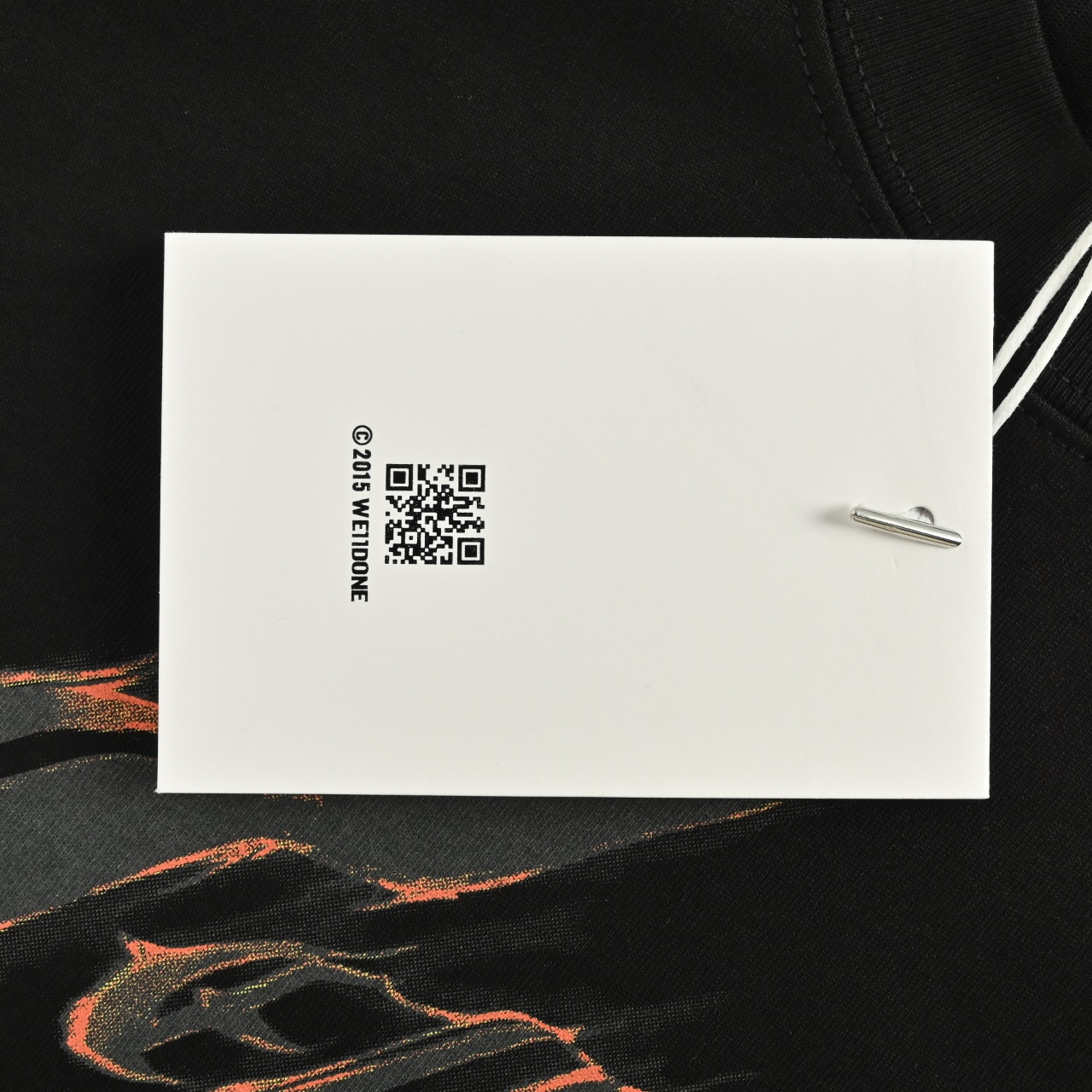 Well done 25SS春夏新款数据款火焰弹幕LOGO字母印花短袖T恤