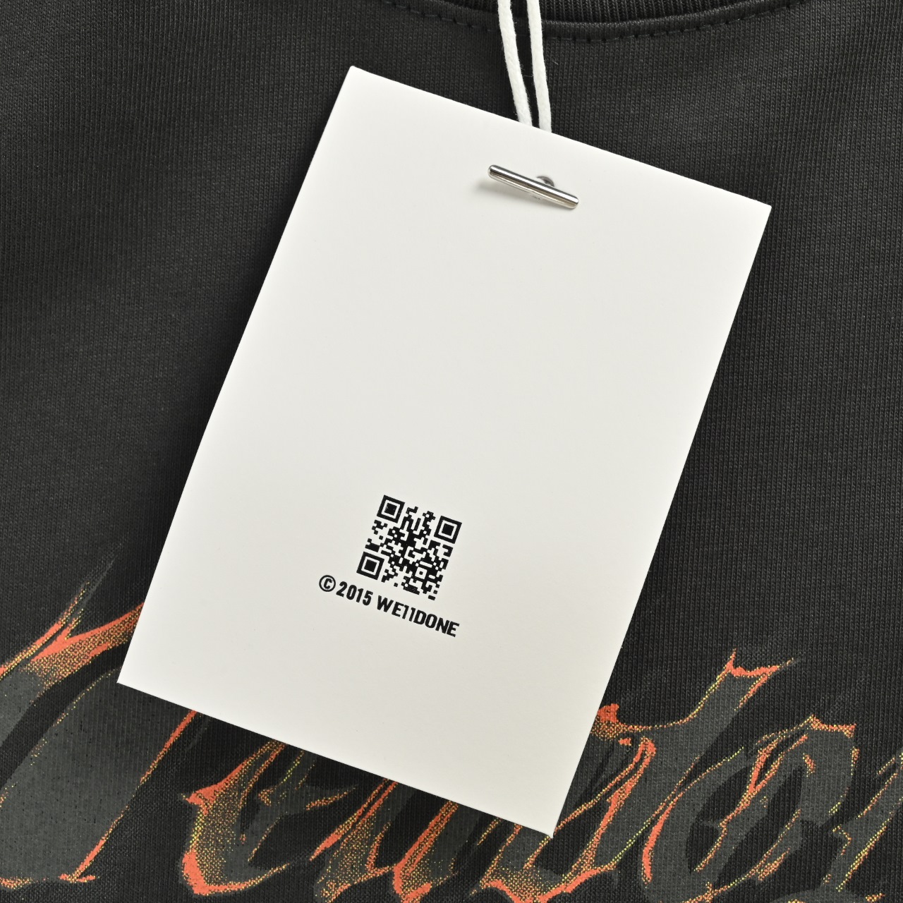 Well done 25SS春夏新款数据款火焰弹幕LOGO字母印花短袖T恤