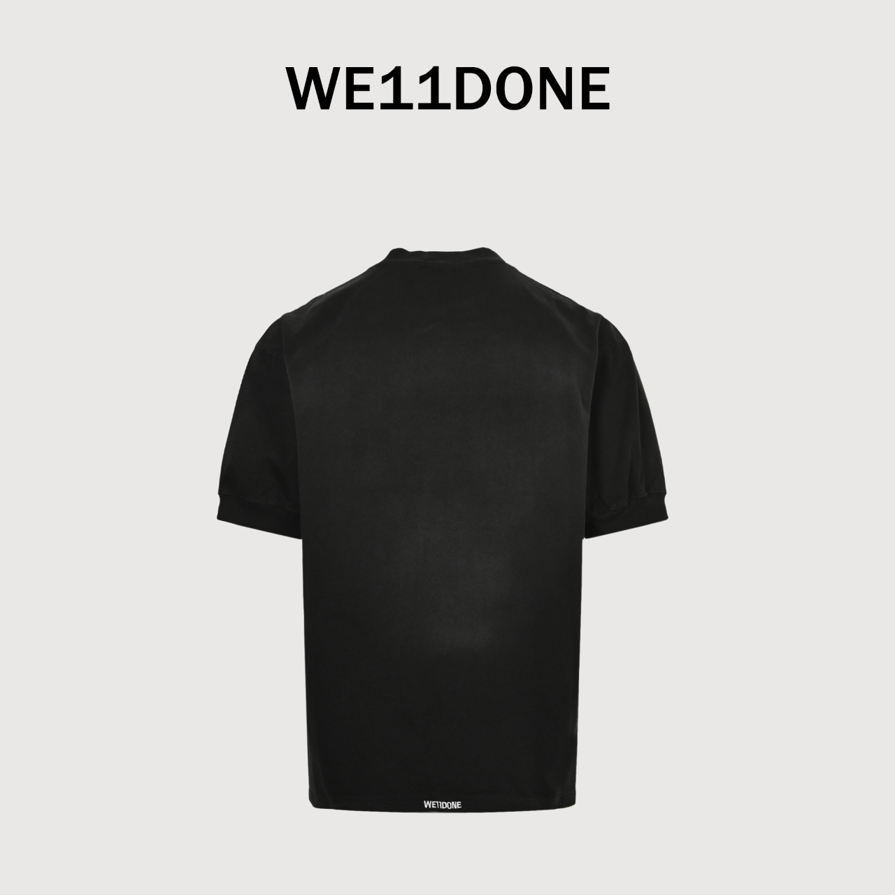 WE11 DONE 春夏新款彩色手绘涂鸦字母洗水怀旧复古短袖T恤