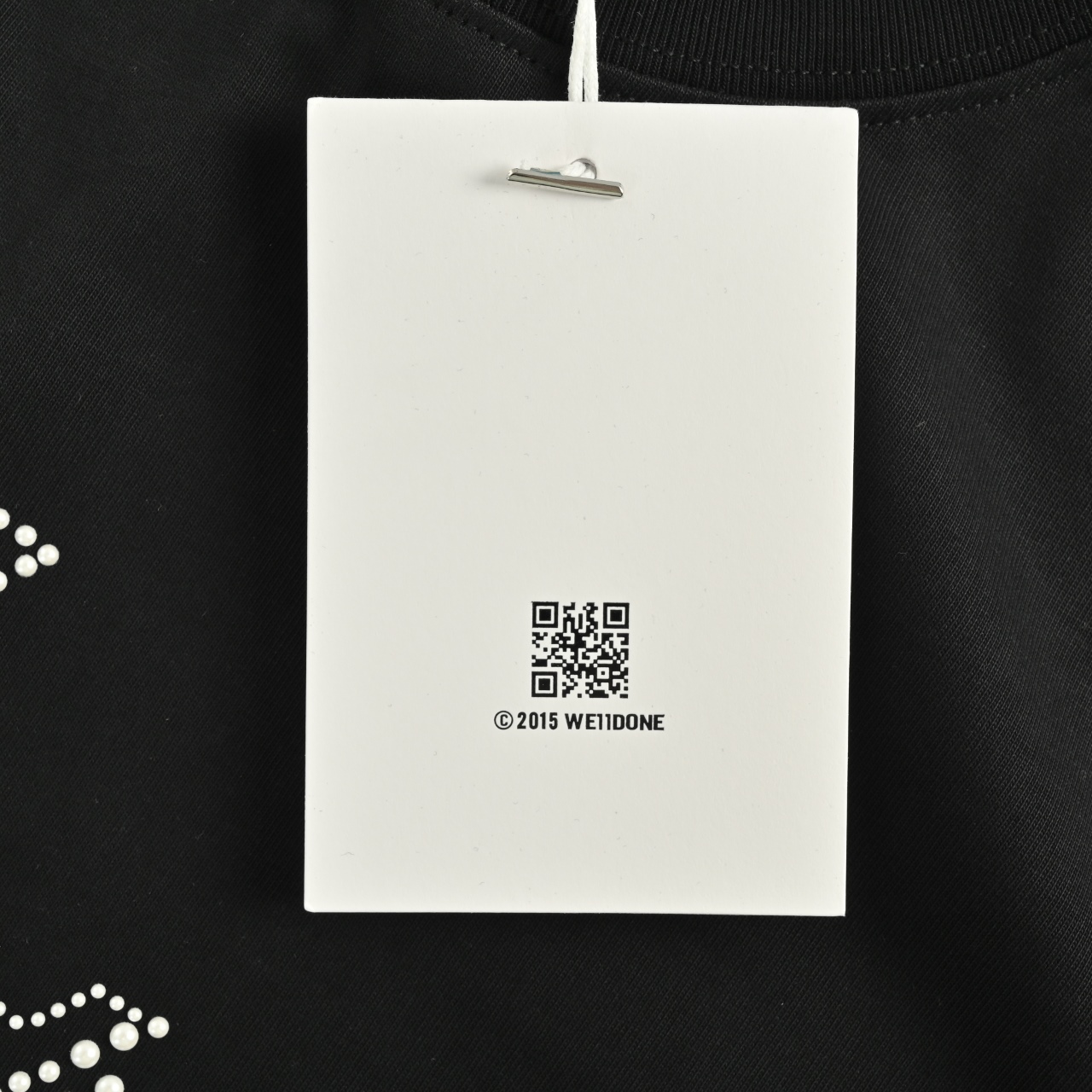 We11done 25SS新款2 0珍珠象牙烫钻字母短袖T恤-Chinese UA Cheap High Quatity Brand Clothes Bags handbags Sneakers wholesale wholesaler seller from China Factory suppliers Fashion Clothing Shoes best Quality Beautiful Price We11done 25SS新款2 0珍珠象牙烫钻字母短袖T恤