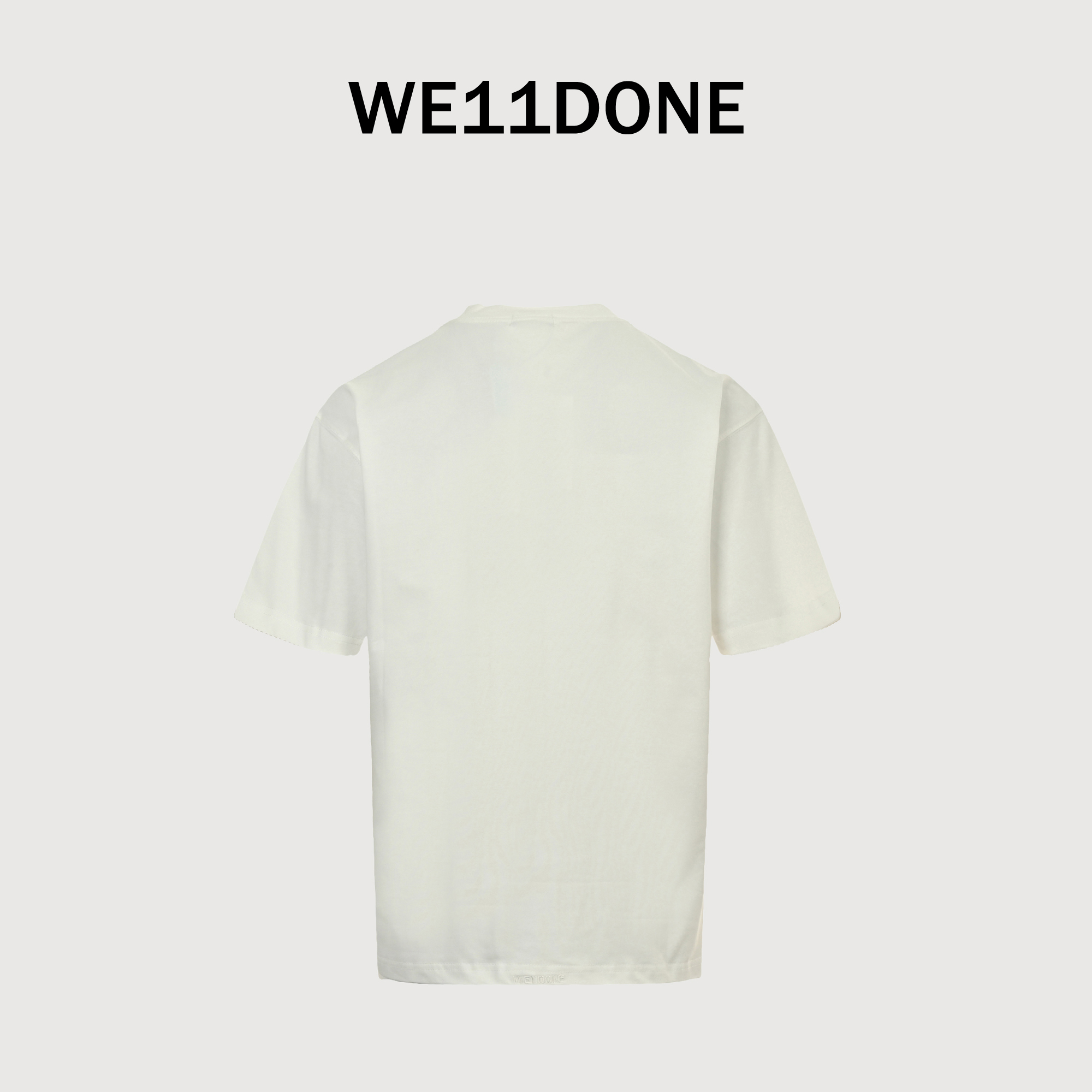 WE11DONE新款人气款小枕头LOGO刺绣短袖T恤