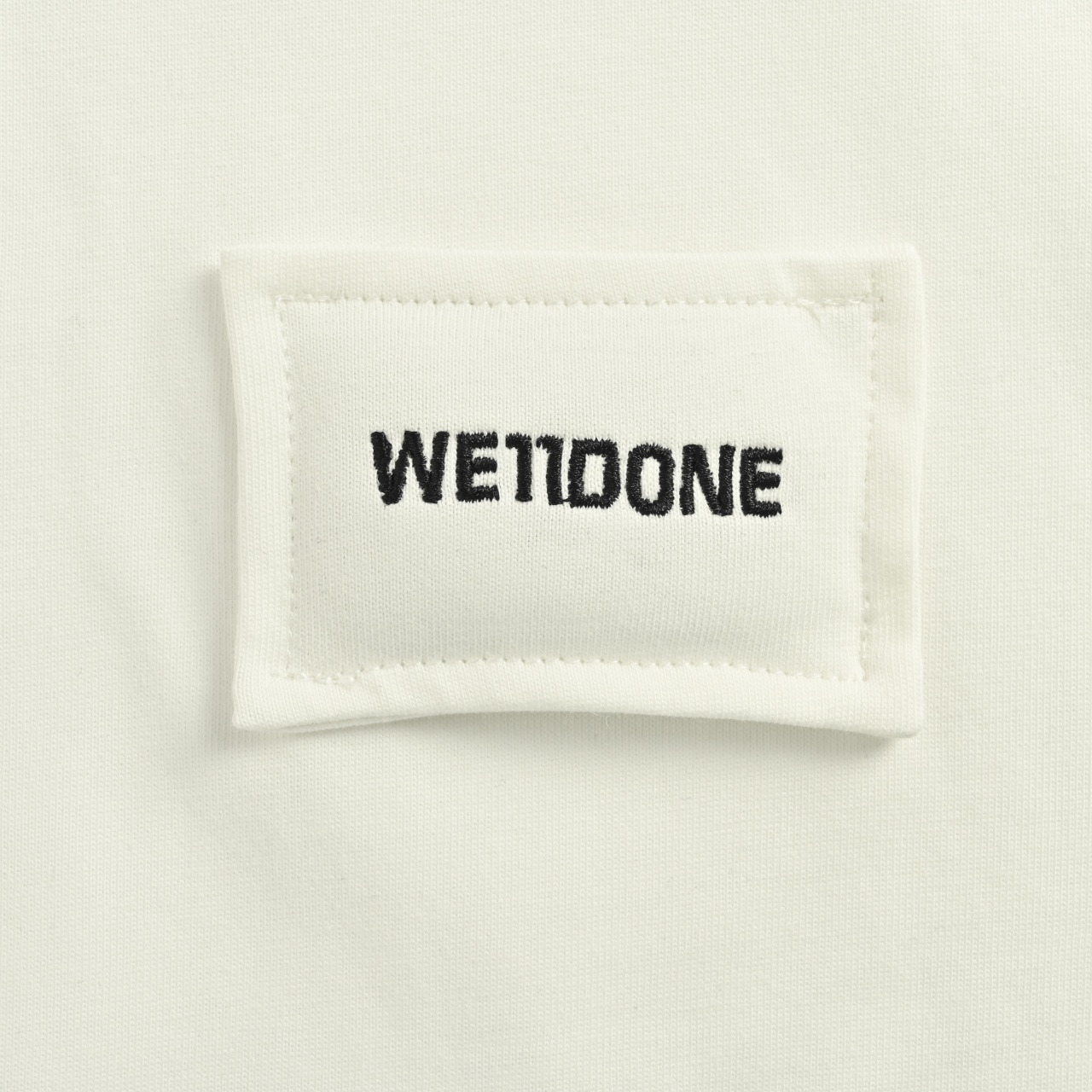 WE11DONE新款人气款小枕头LOGO刺绣短袖T恤