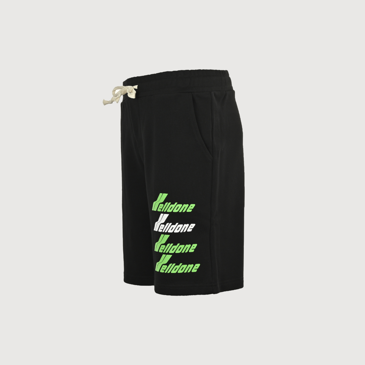 WE11DONE 彩色弹幕字母男女同款短裤休闲五分裤绿色 米白色 黑色