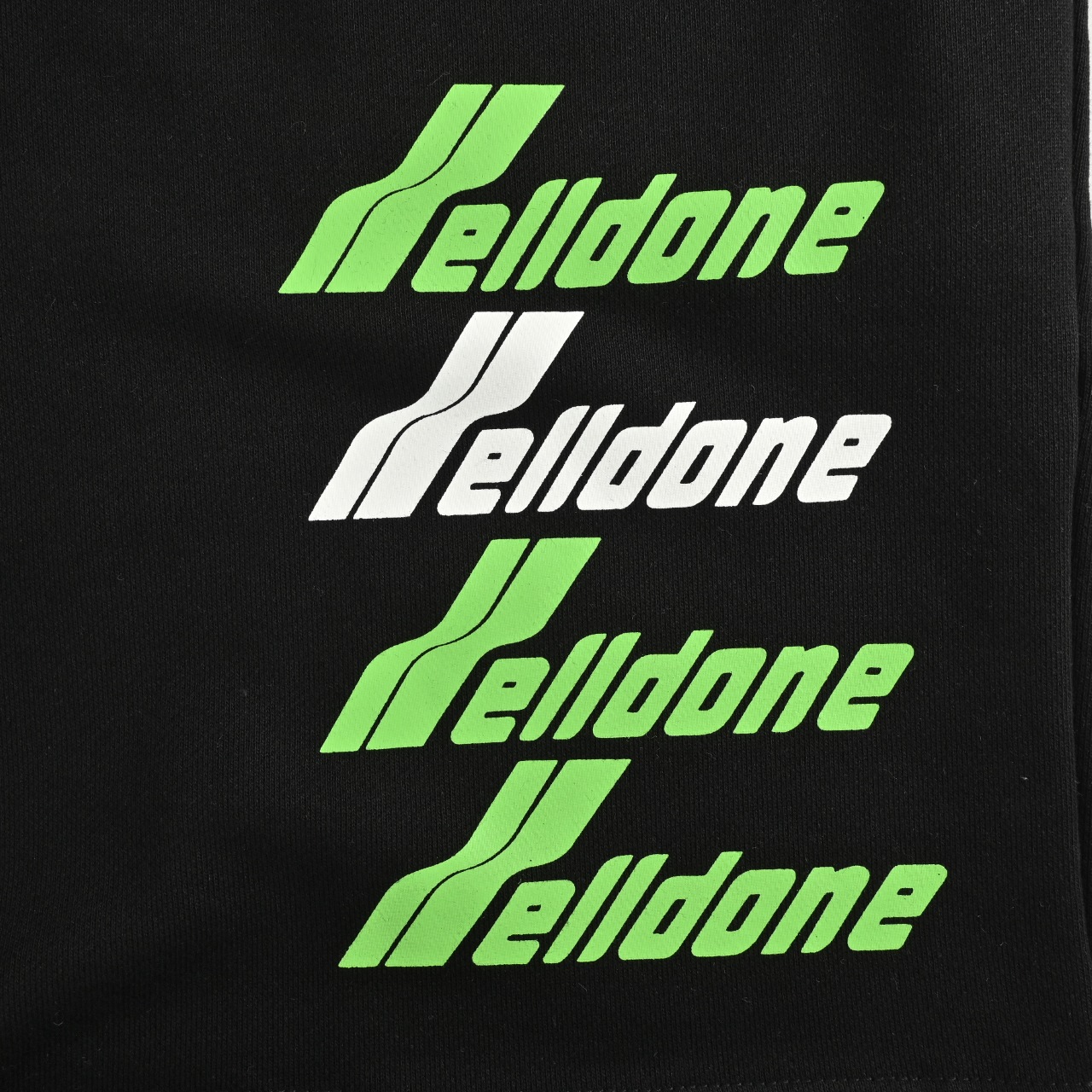 WE11DONE 彩色弹幕字母男女同款短裤休闲五分裤绿色 米白色 黑色