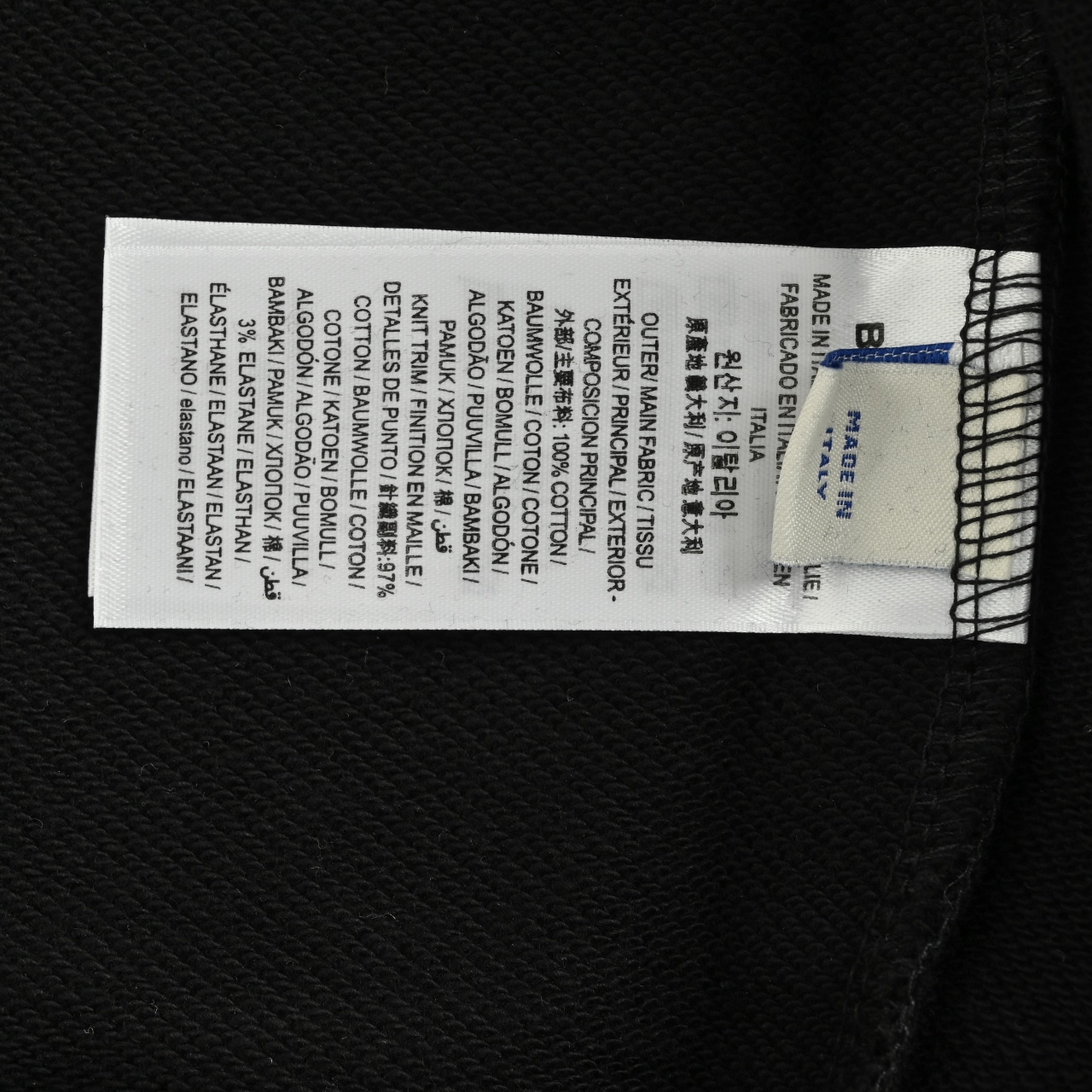 BURBERRY巴宝莉BBR 侧菱格织带套装拉链连帽外套灰白 黑色