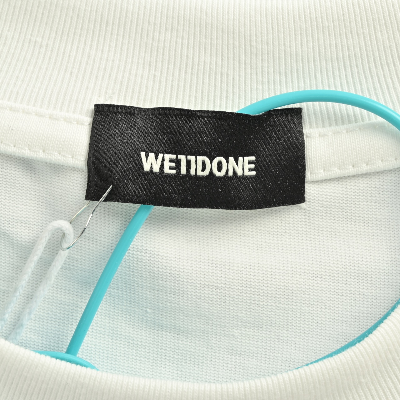 WE11DONE 25SS刘耀文同款火焰logo字母印花男女同款长袖T恤黑灰色 白色