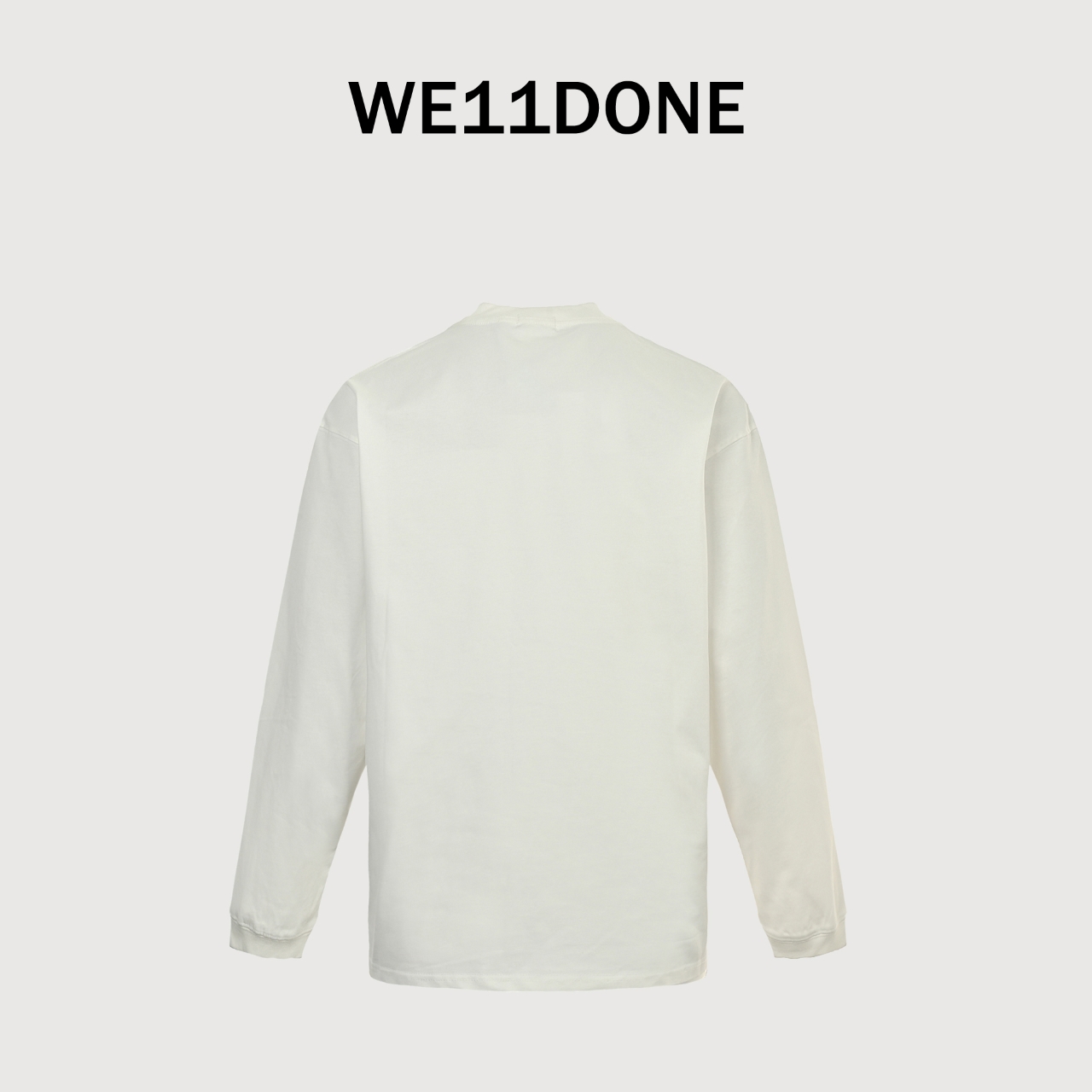 WE11DONE 25SS彩色霓虹logo印花男女同款长袖T恤黑色 白色