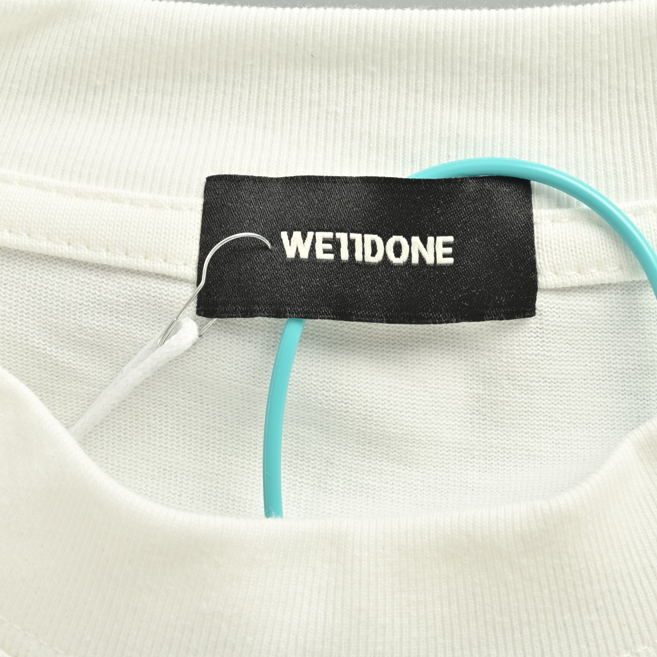 WE11DONE 25SS彩色霓虹logo印花男女同款长袖T恤黑色 白色