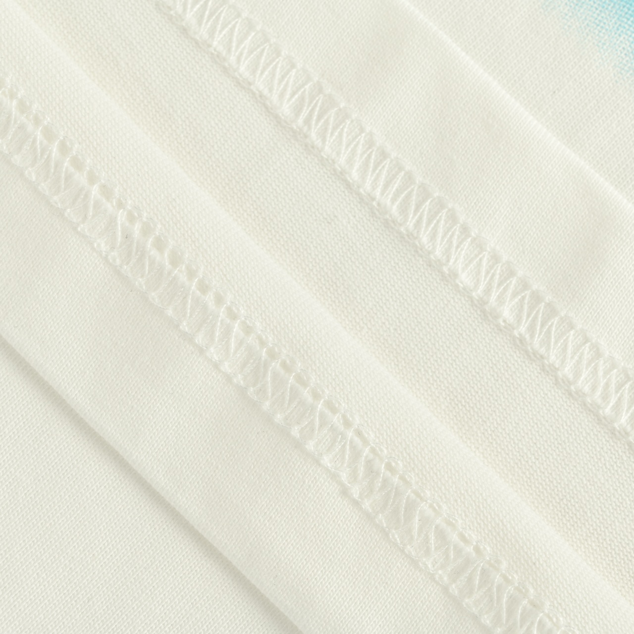 WE11DONE 25SS彩色霓虹logo印花男女同款长袖T恤黑色 白色