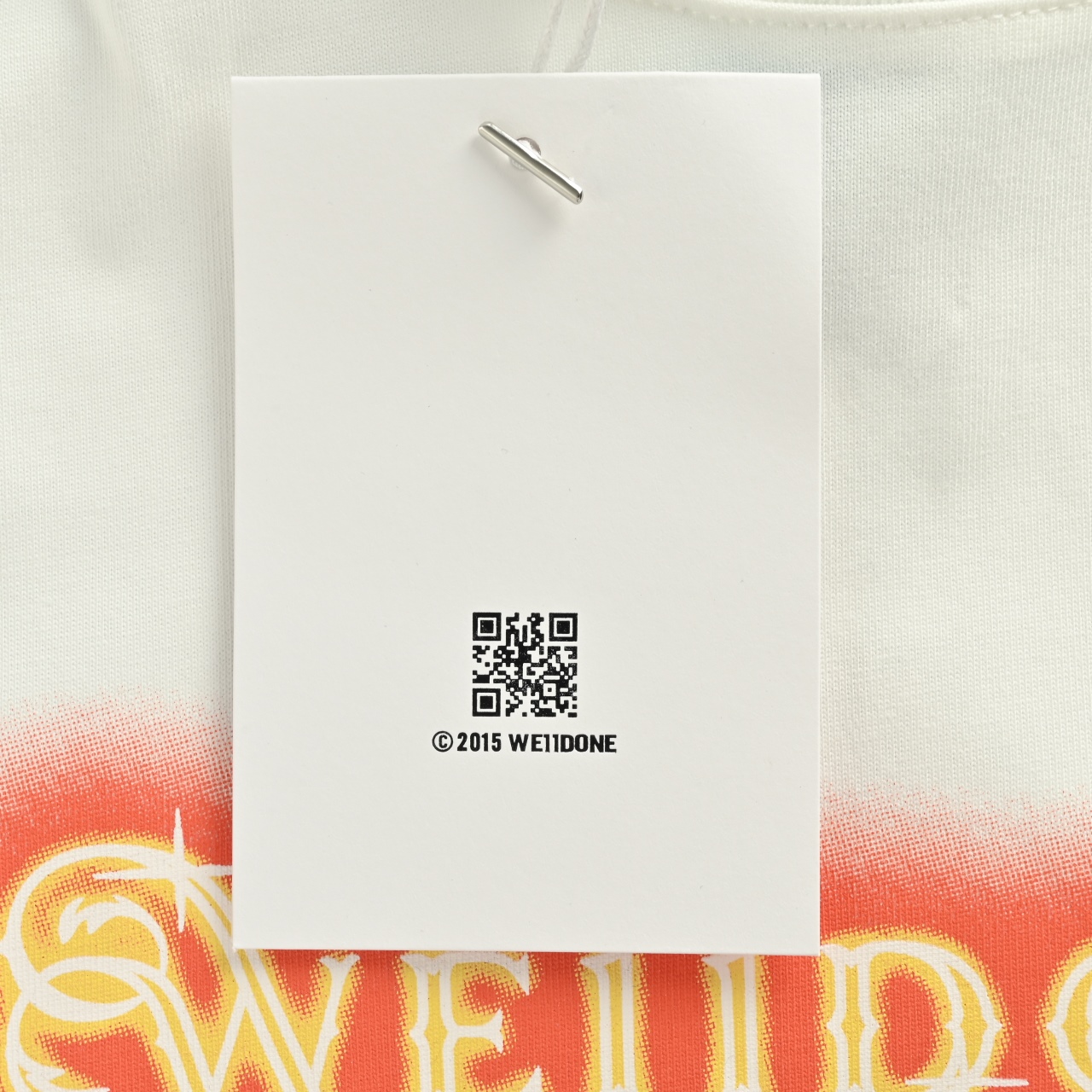 WE11DONE 25SS彩色霓虹logo印花男女同款长袖T恤黑色 白色