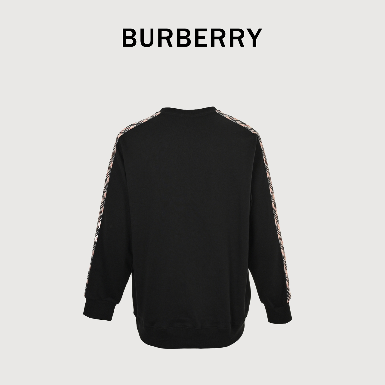 BURBERRY巴宝莉BBR 侧菱格织带圆领卫衣-Chinese UA Cheap High Quatity Brand Clothes Bags handbags Sneakers wholesale wholesaler seller from China Factory suppliers Fashion Clothing Shoes best Quality Beautiful Price BURBERRY巴宝莉BBR 侧菱格织带圆领卫衣
