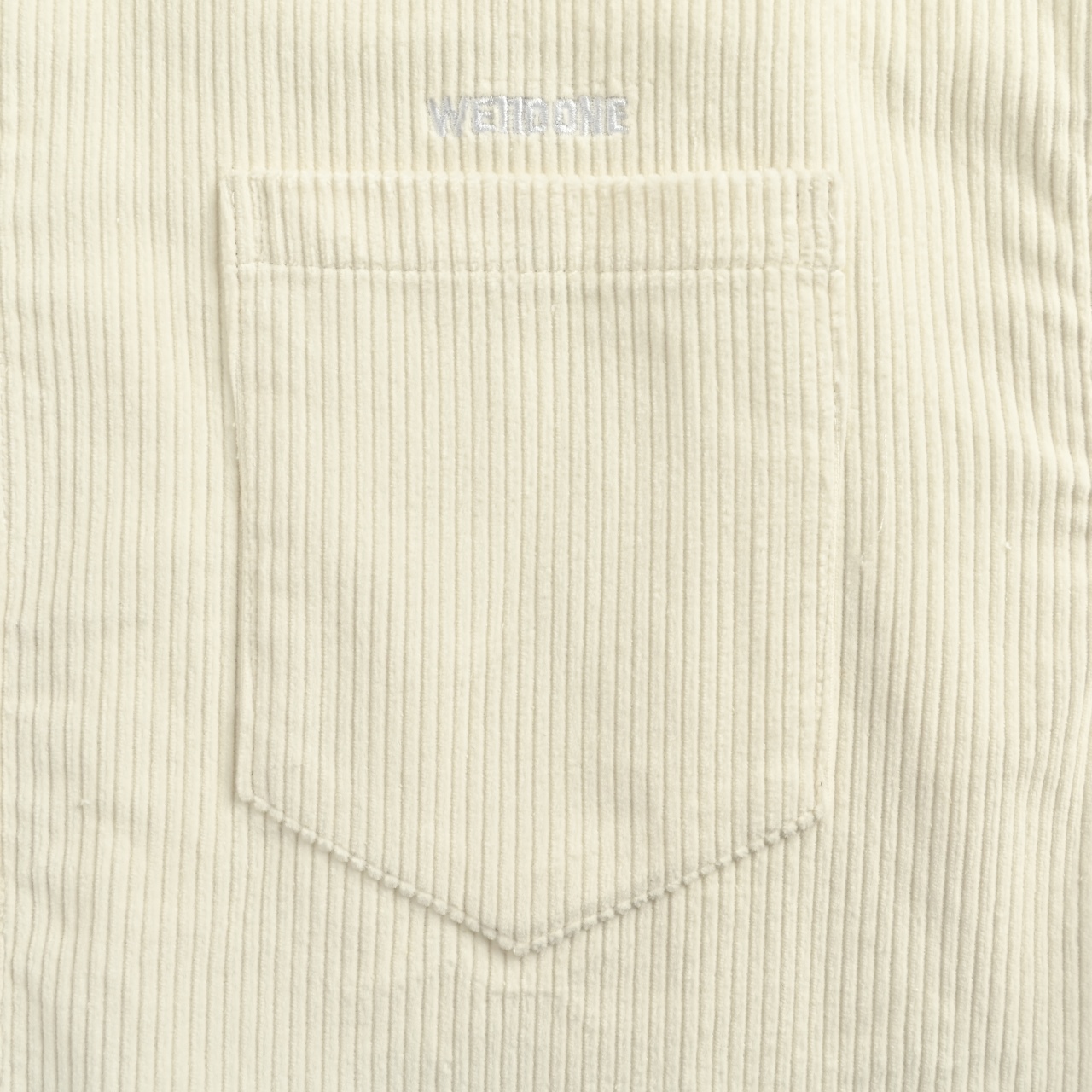 We11 done 秋季新款冠军王楚钦同款上身简约字母刺绣翻领灯芯绒夹克外套 黑色 杏色