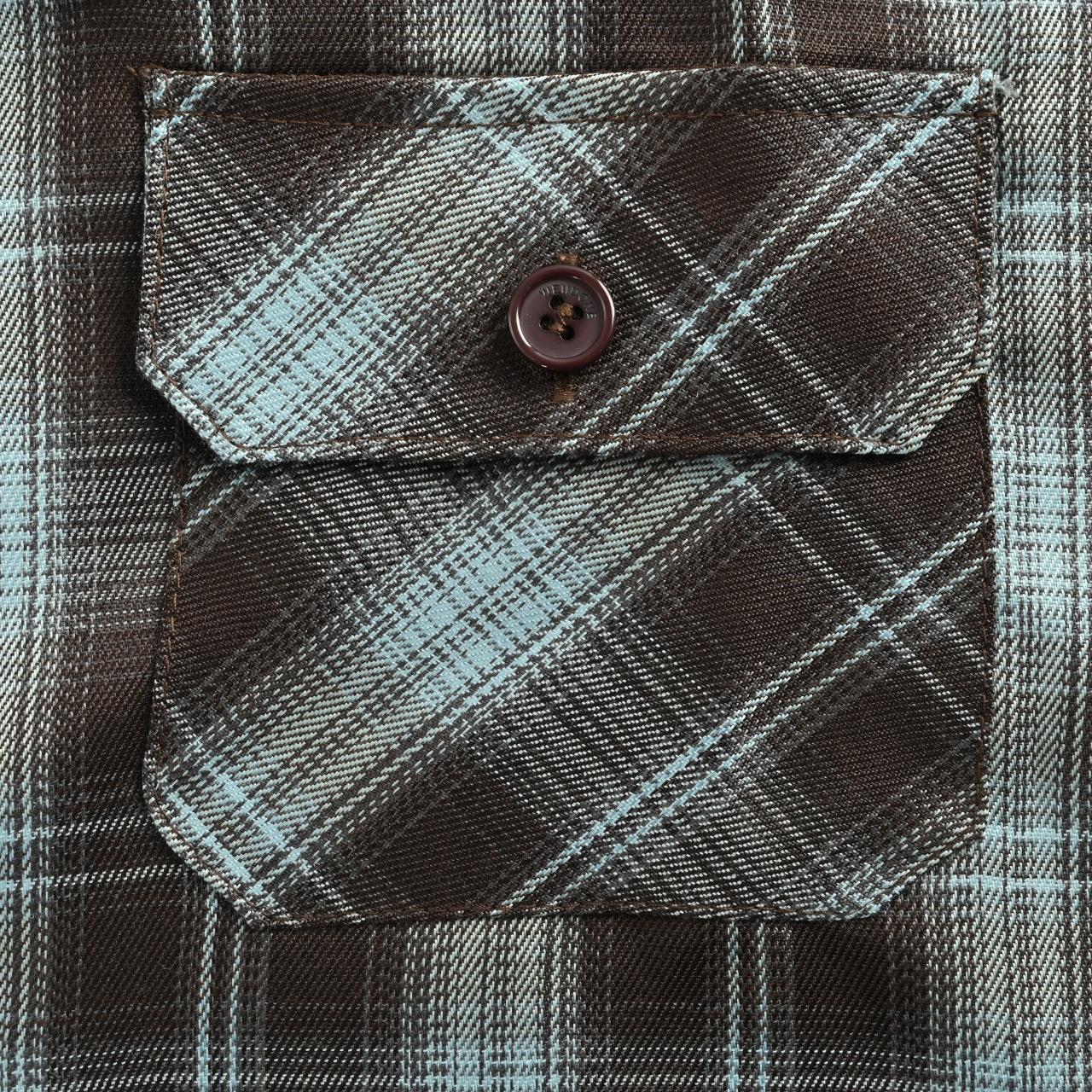 We11 done秋季新款美式复古字母刺绣拼接撞色格子长袖衬衫