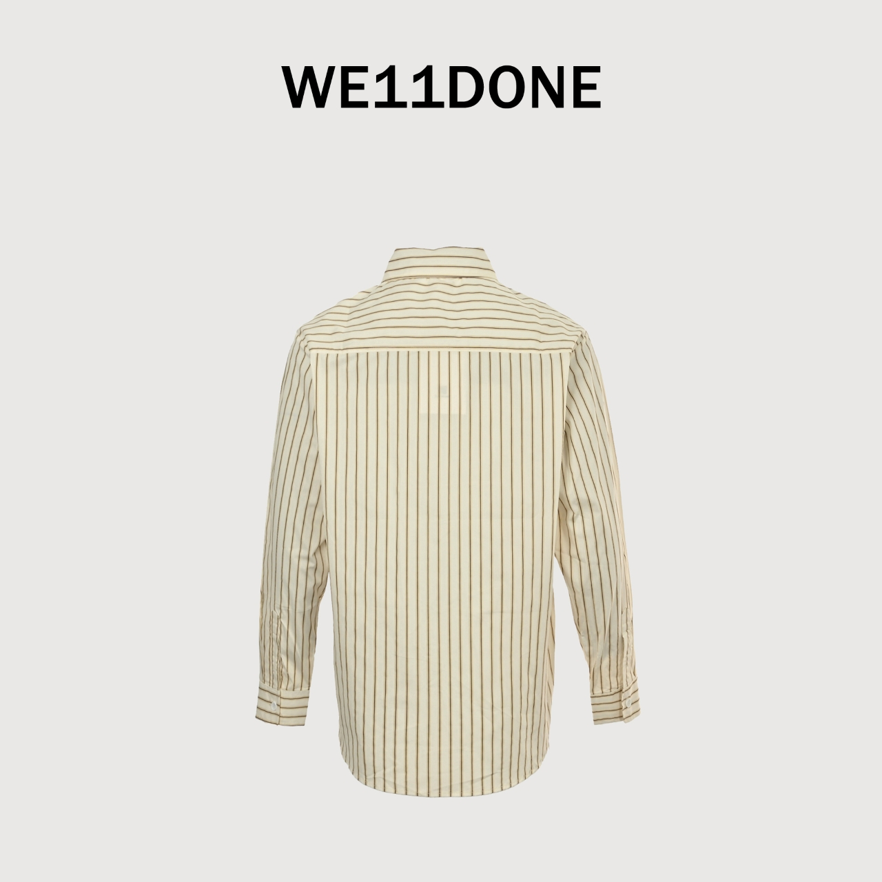 We11 done秋季新款张杰同款上身绅士学院风领带款长袖衬衫 条纹 白色-Chinese UA Cheap High Quatity Brand Clothes Bags handbags Sneakers wholesale wholesaler seller from China Factory suppliers Fashion Clothing Shoes best Quality Beautiful Price We11 done秋季新款张杰同款上身绅士学院风领带款长袖衬衫 条纹 白色