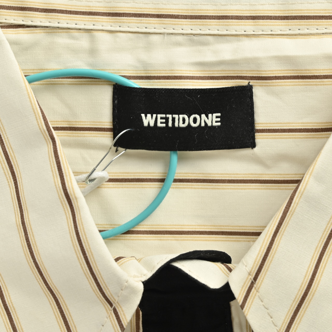 We11 done秋季新款张杰同款上身绅士学院风领带款长袖衬衫 条纹 白色-Chinese UA Cheap High Quatity Brand Clothes Bags handbags Sneakers wholesale wholesaler seller from China Factory suppliers Fashion Clothing Shoes best Quality Beautiful Price We11 done秋季新款张杰同款上身绅士学院风领带款长袖衬衫 条纹 白色