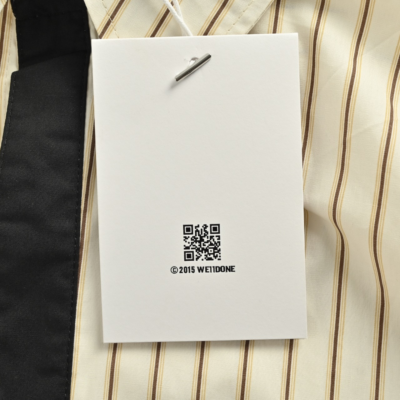 We11 done秋季新款张杰同款上身绅士学院风领带款长袖衬衫 条纹 白色-Chinese UA Cheap High Quatity Brand Clothes Bags handbags Sneakers wholesale wholesaler seller from China Factory suppliers Fashion Clothing Shoes best Quality Beautiful Price We11 done秋季新款张杰同款上身绅士学院风领带款长袖衬衫 条纹 白色