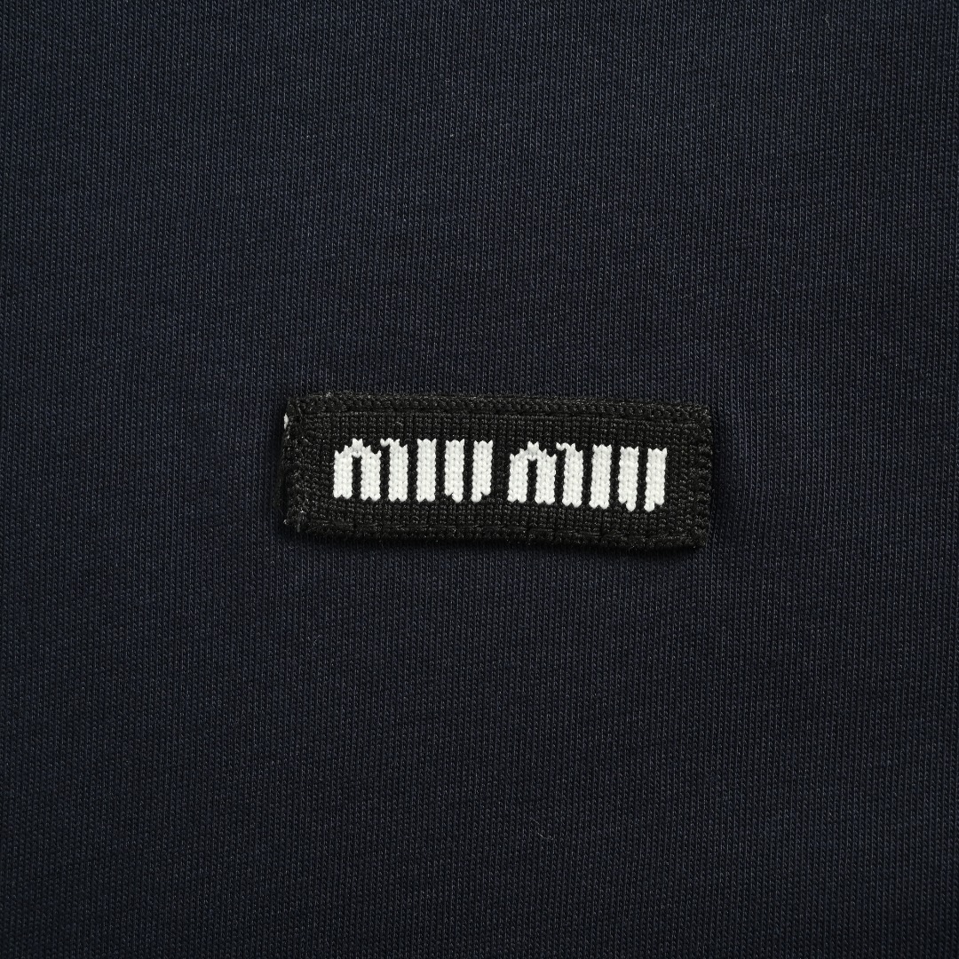 Miu Miu/缪缪 25Fw 假两件条纹长袖T恤-Chinese UA Cheap High Quatity Brand Clothes Bags handbags Sneakers wholesale wholesaler seller from China Factory suppliers Fashion Clothing Shoes best Quality Beautiful Price Miu Miu/缪缪 25Fw 假两件条纹长袖T恤