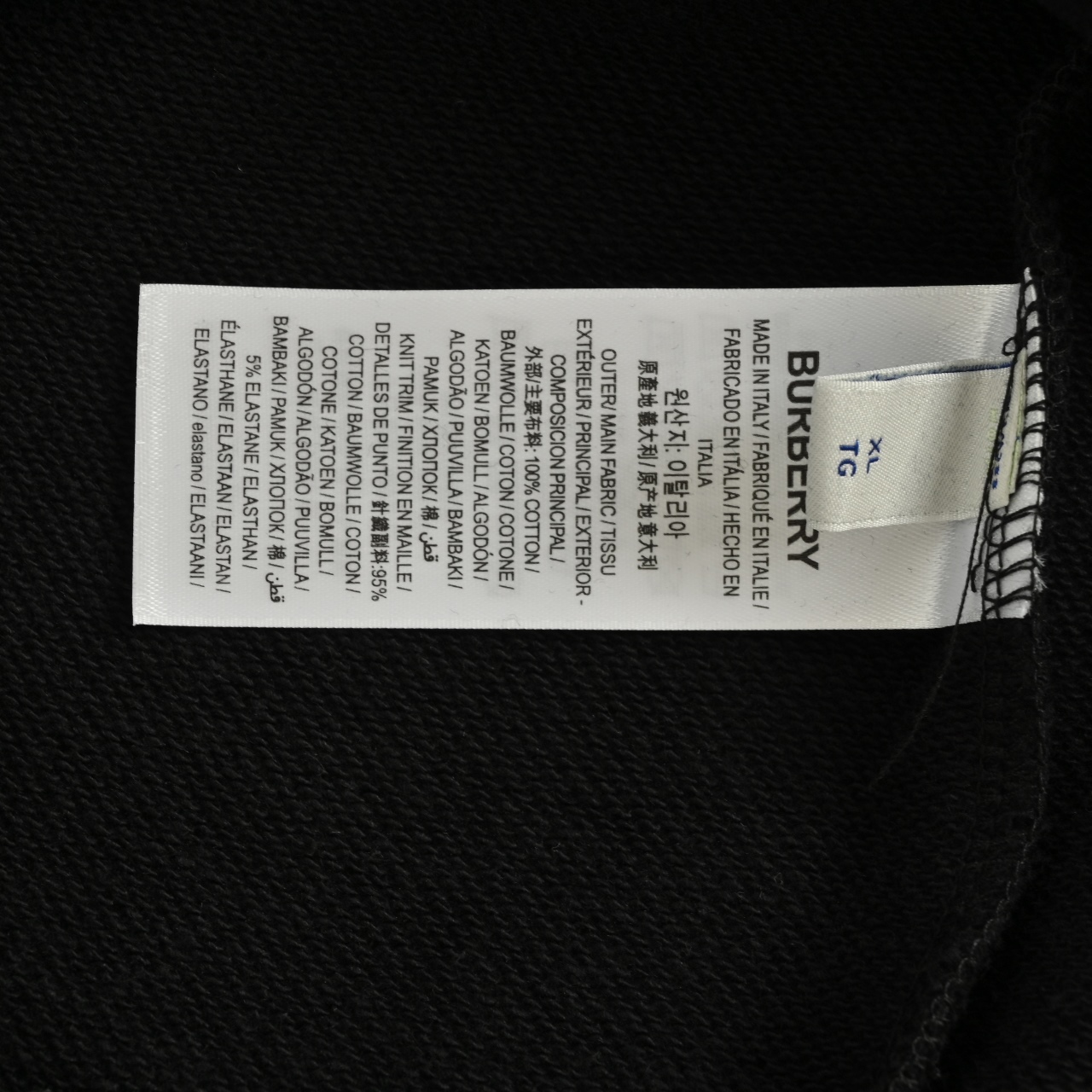 BURBERRY/巴宝BBR 贴布标签战马格纹字母刺绣圆领卫衣