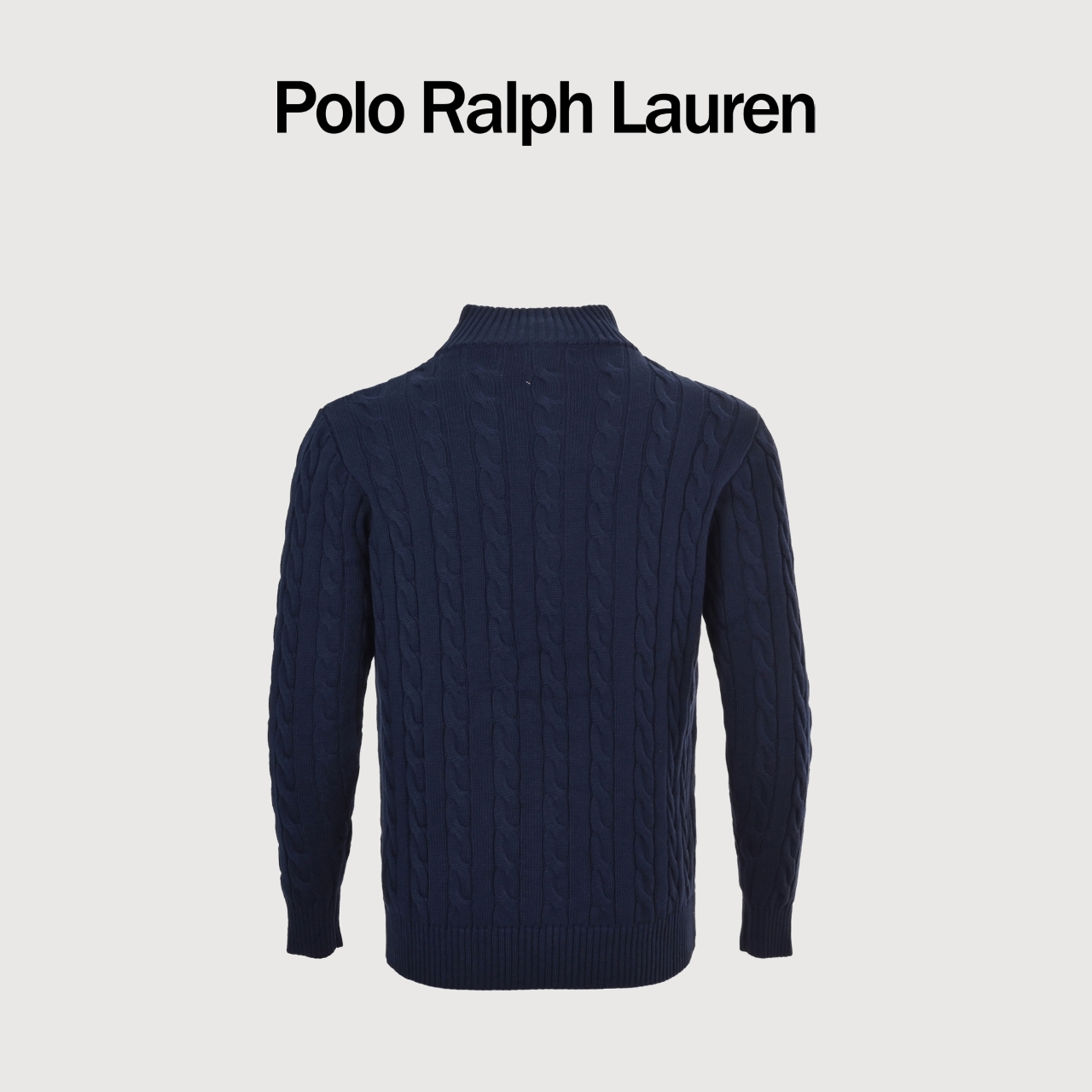 Ralph Lauren/拉夫劳伦 麻花编织半拉链针织毛衣 胸口高密度logo百灵达万针刺绣