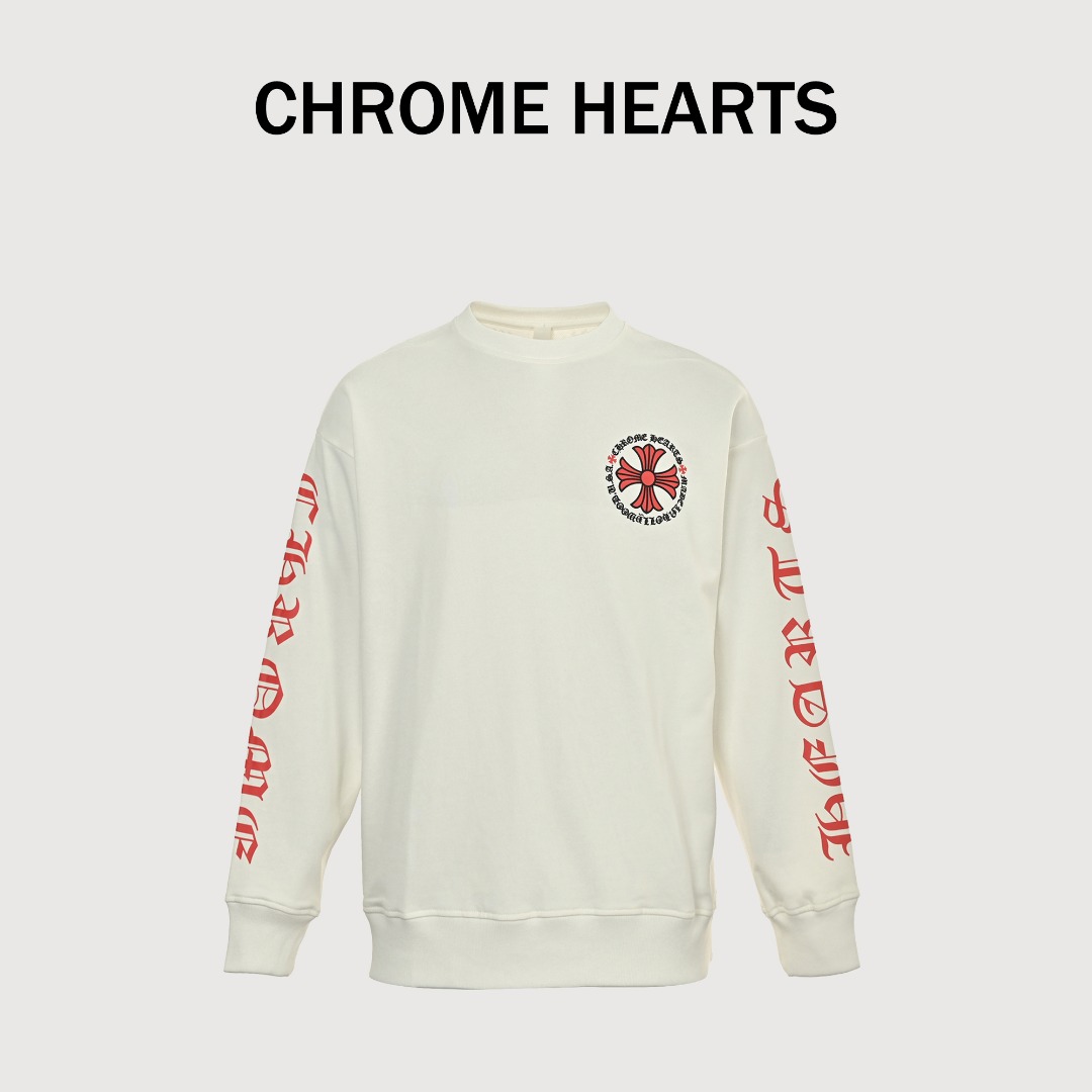 本地自取💰220 
Chrome Hearts/克罗心 前后袖子十字梵文字母大幅印花logo卫衣
这款卫衣手臂梵文和背后十字花太个性了！娜扎同款😎版型真的是十分的出众！
无论帅哥还是美女都可以轻松驾驭，多重风格可以随意转换，百搭单品必须入手！
面料采用最新的新氧棉复合面料面料，与专柜同步！定制螺纹，颜色统一！
数码康利印花，颜色鲜明逼真，效果好，不开裂不脱落！
前后经典十字架梵文元素印花，随意上身就很高级！老铁们秋天必须有一件这样的百搭单品！快点下手！
颜色：白色、黑色
Size:XS-L