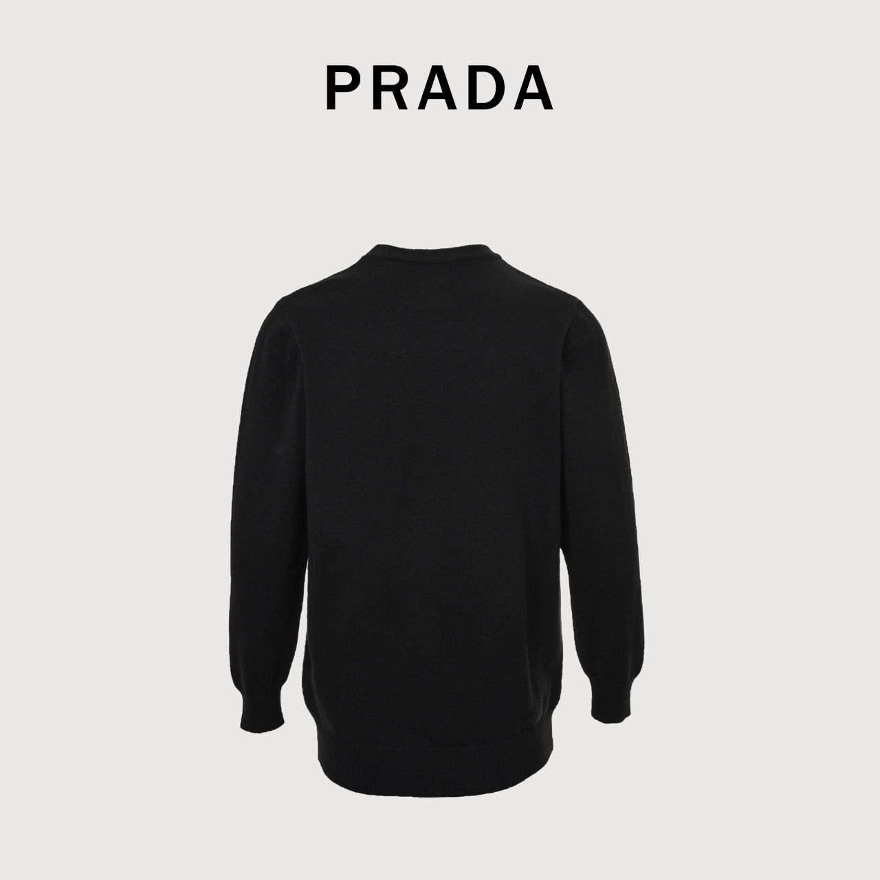 Prada 普拉达 25Fw 经典三角标圆领针织毛衣
