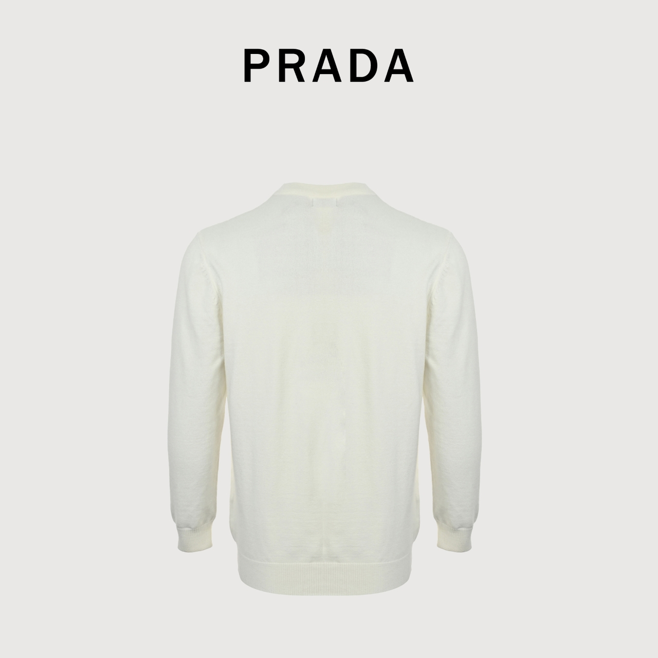 Prada 普拉达 25Fw 经典三角标圆领针织毛衣 经典针织条纹毛衣 定染纱线 零色差