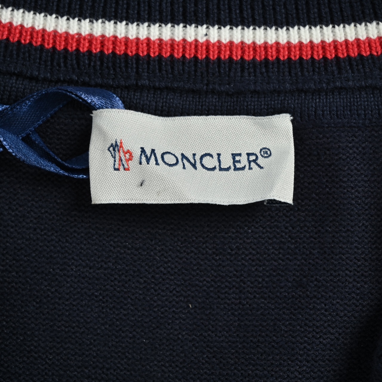 MONCLER/蒙口MC 小标Logo 半拉链针织毛衣