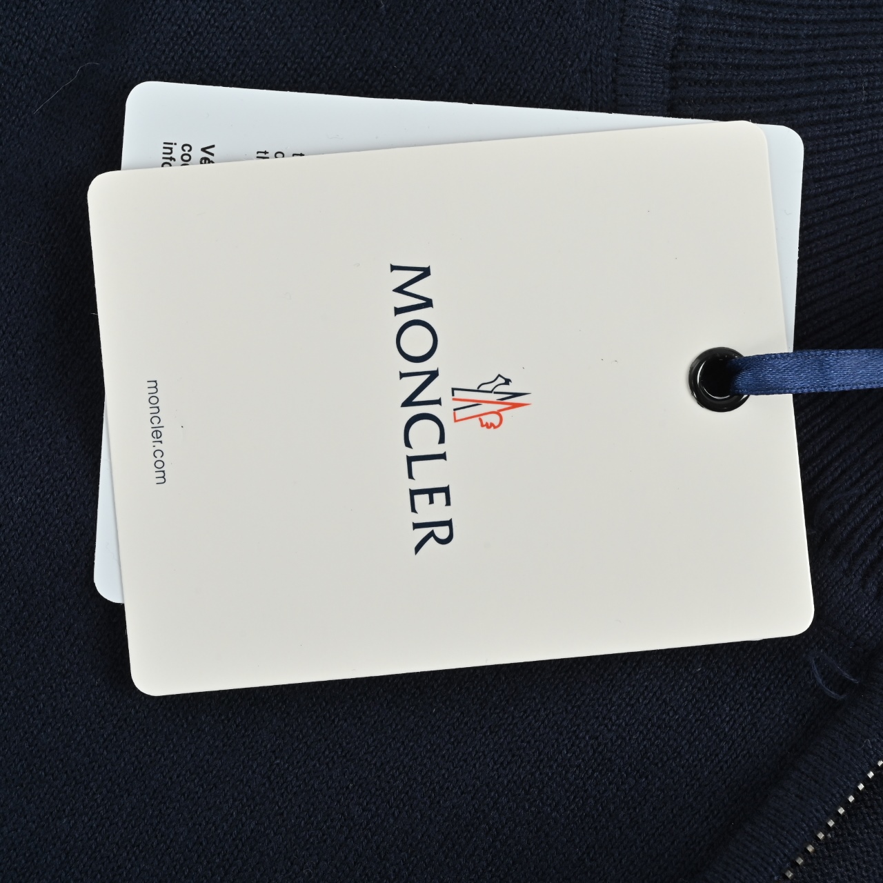 MONCLER/蒙口MC 小标Logo 半拉链针织毛衣
