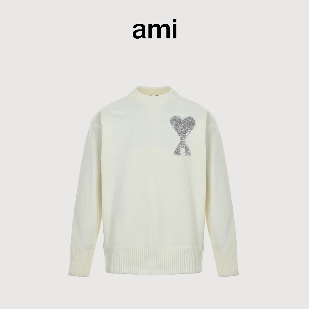 本地自取💰260
Ami 25ss法式极简风格银线桃心logo圆领毛衣
Size:S-XL