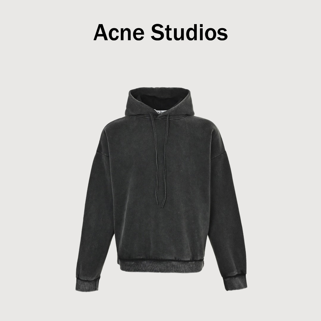 本地自取💰240
Acne Studios 水洗褪色后背小硅胶做旧连帽卫衣

​码数：S M L XL
​颜色：洗水黑