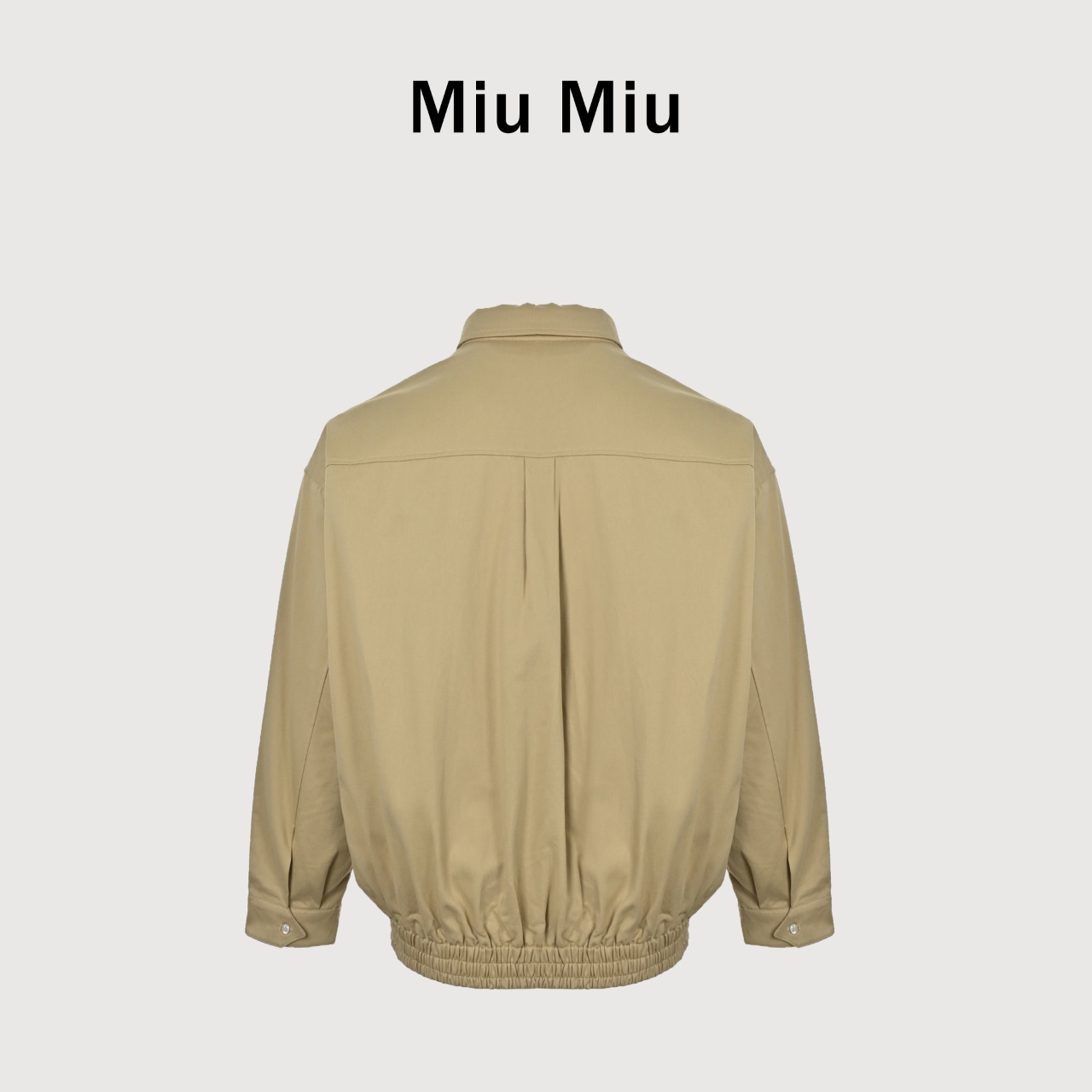 MIU MIU缪缪MM 刺绣夹克外套 定制定染双梭幻纹奢料+棉韵天丝素纹里衬布
