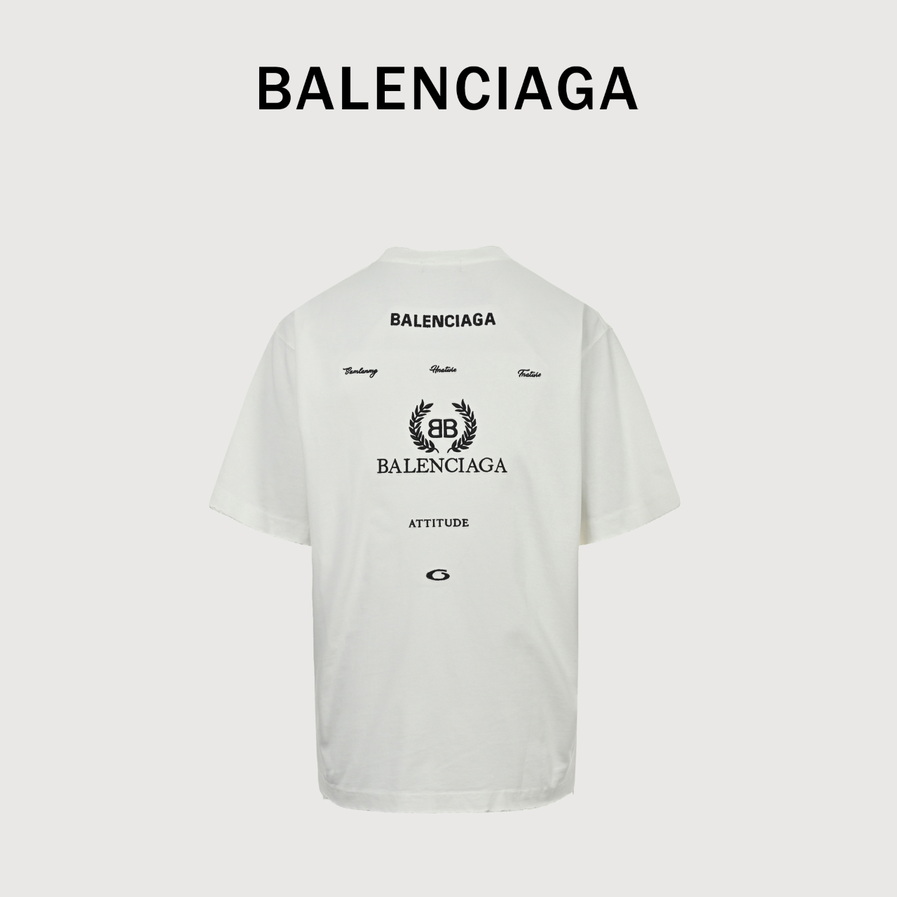 Balenciaga/巴黎世家 26ss 后背麦穗刺绣短袖-Top High Quatity Cheap Sneakers Fashion Clothing Clothes Bags handbags Shoes of all Brand wholesale With The best Quality And Beautiful Price from China Factory Chinese suppliers wholesaler seller Balenciaga/巴黎世家 26ss 后背麦穗刺绣短袖