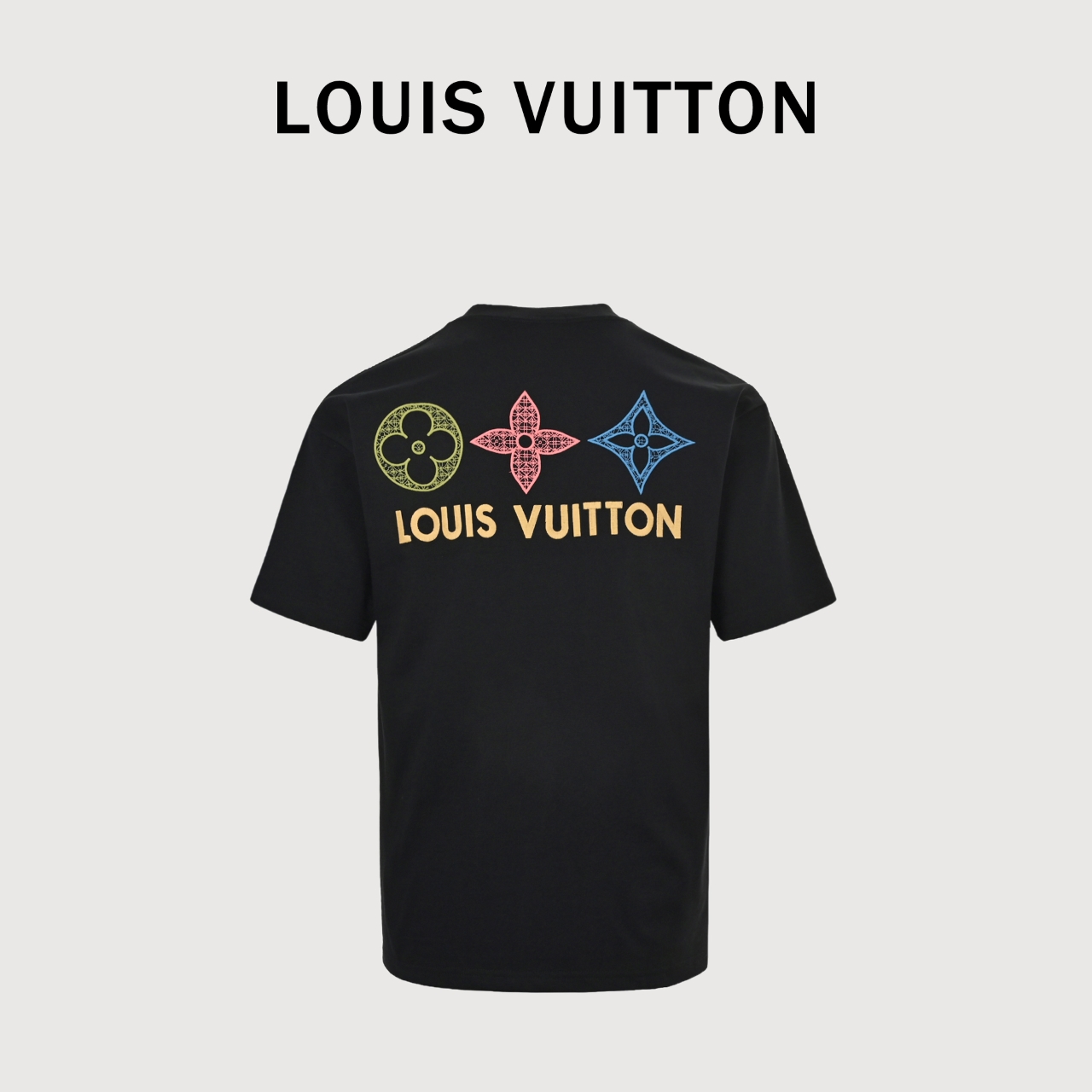 Louis Vuitton/路易威登 26ss 三花立体logo刺绣短袖 黑色 白色