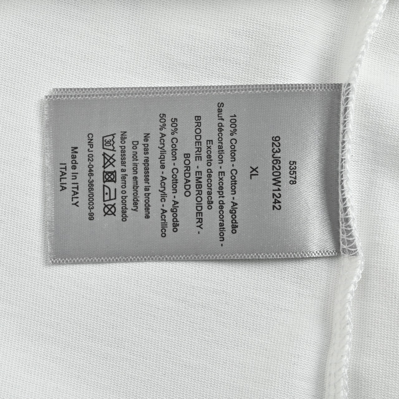 DIOR/迪奥25SS胸前花卉发泡字母logo短袖T恤