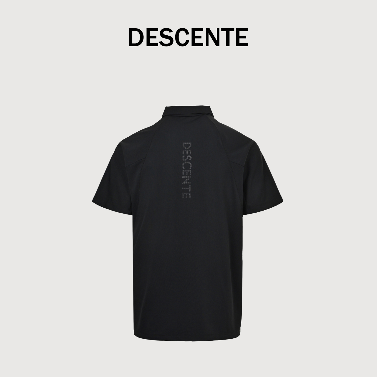 DESCENTE/迪桑特 硅胶小标运动 短袖Polo衫 黑色 浅灰-Chinese UA Cheap High Quatity Brand Clothes Bags handbags Sneakers wholesale wholesaler seller from China Factory suppliers Fashion Clothing Shoes best Quality Beautiful Price DESCENTE/迪桑特 硅胶小标运动 短袖Polo衫 黑色 浅灰
