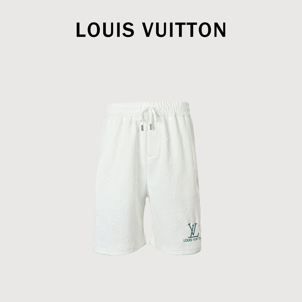 LOUIS VUITTON/路易威登LV 26SS 提花绿色logo短裤