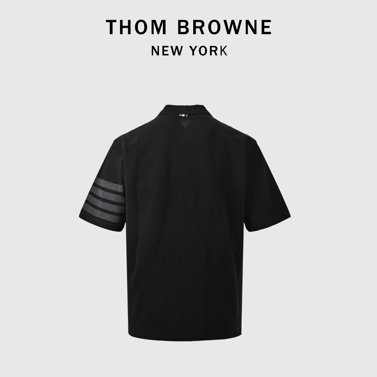ThomBrowne/汤姆布朗 TB 经典四杠 POLo短袖 TB经典版型 碳灰