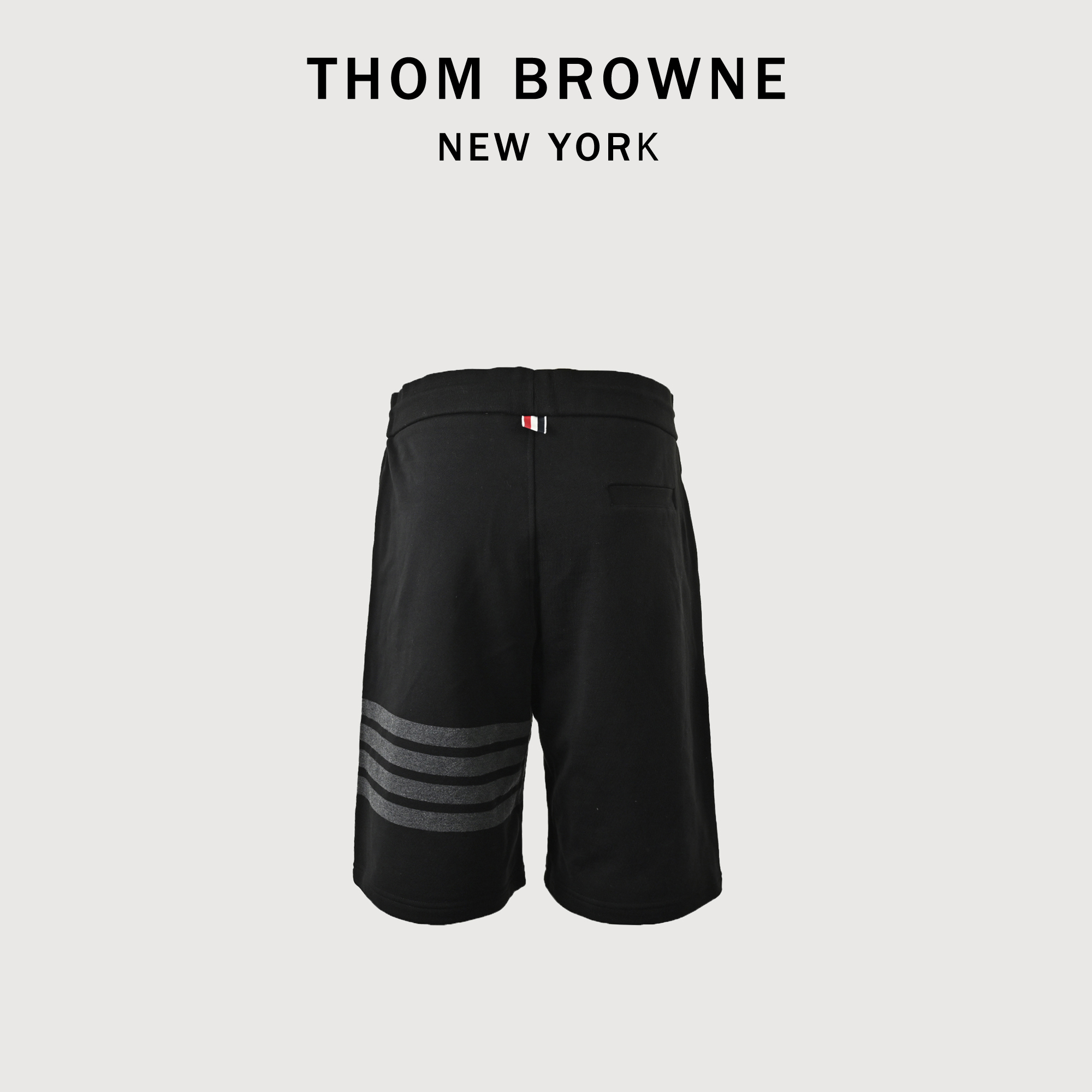ThomBrowne/汤姆布朗 TB 经典四杠 色织短裤 碳灰