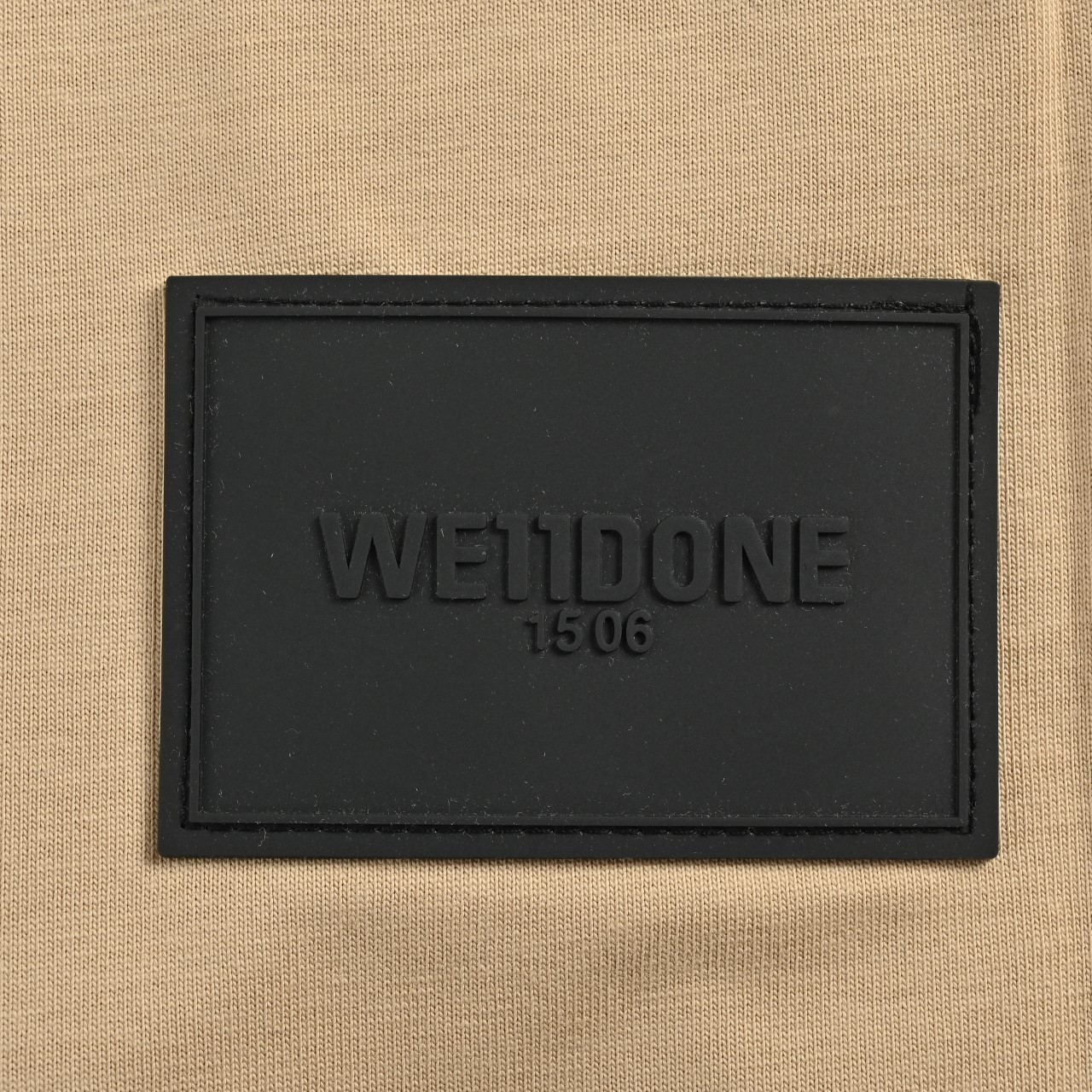 WE11DONE 26SS 新款趣味手绘Logo速写情侣短袖T恤 灰色 卡其色