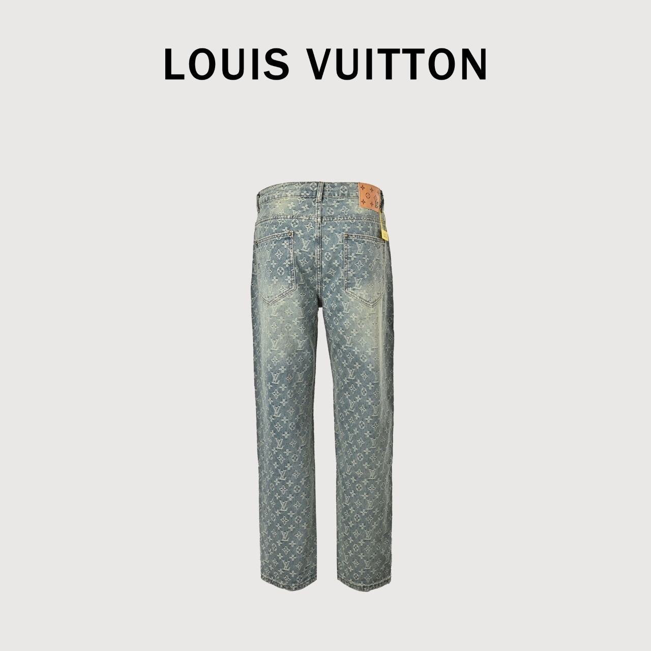 Louis Vuitton/路易威登LV满印提花直筒水洗牛仔长裤-Chinese UA Cheap High Quatity Brand Clothes Bags handbags Sneakers wholesale wholesaler seller from China Factory suppliers Fashion Clothing Shoes best Quality Beautiful Price Louis Vuitton/路易威登LV满印提花直筒水洗牛仔长裤