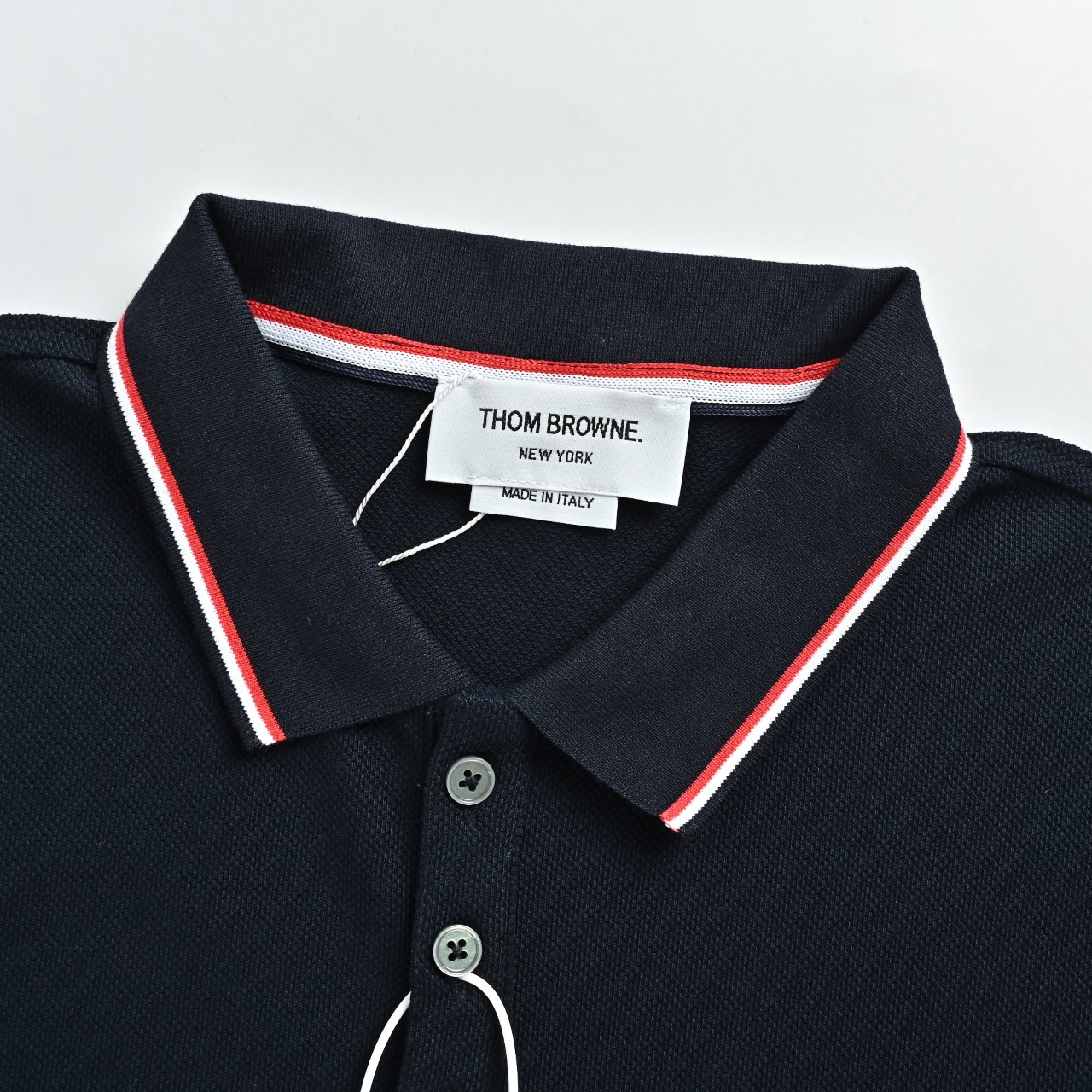 ThomBrowne/汤姆布朗 三色彩条 POLo短袖 TB经典版型
